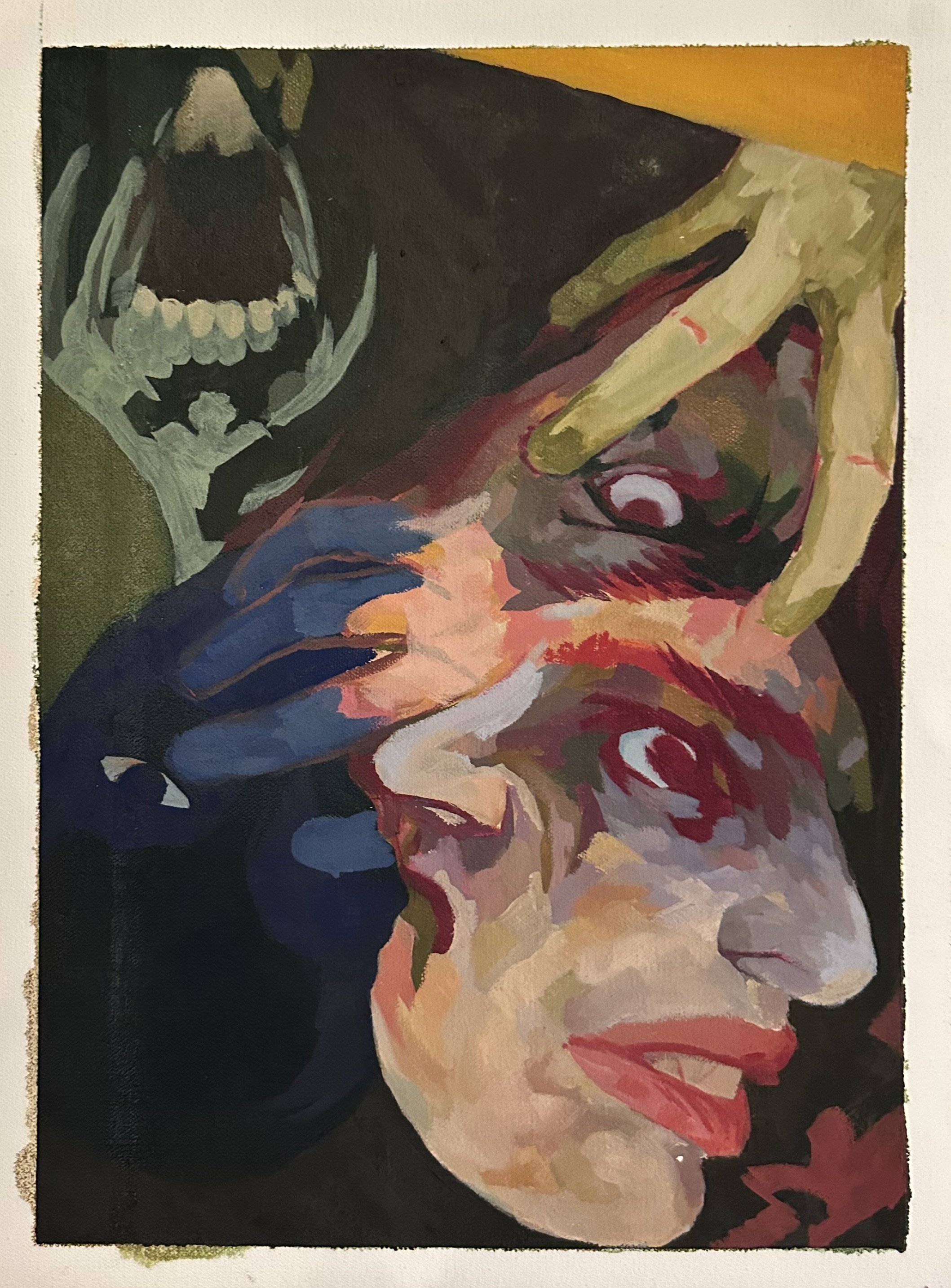  Photocopy Collage II 
Oil on Canvas
11 x 15"
2025 (Unfinished)