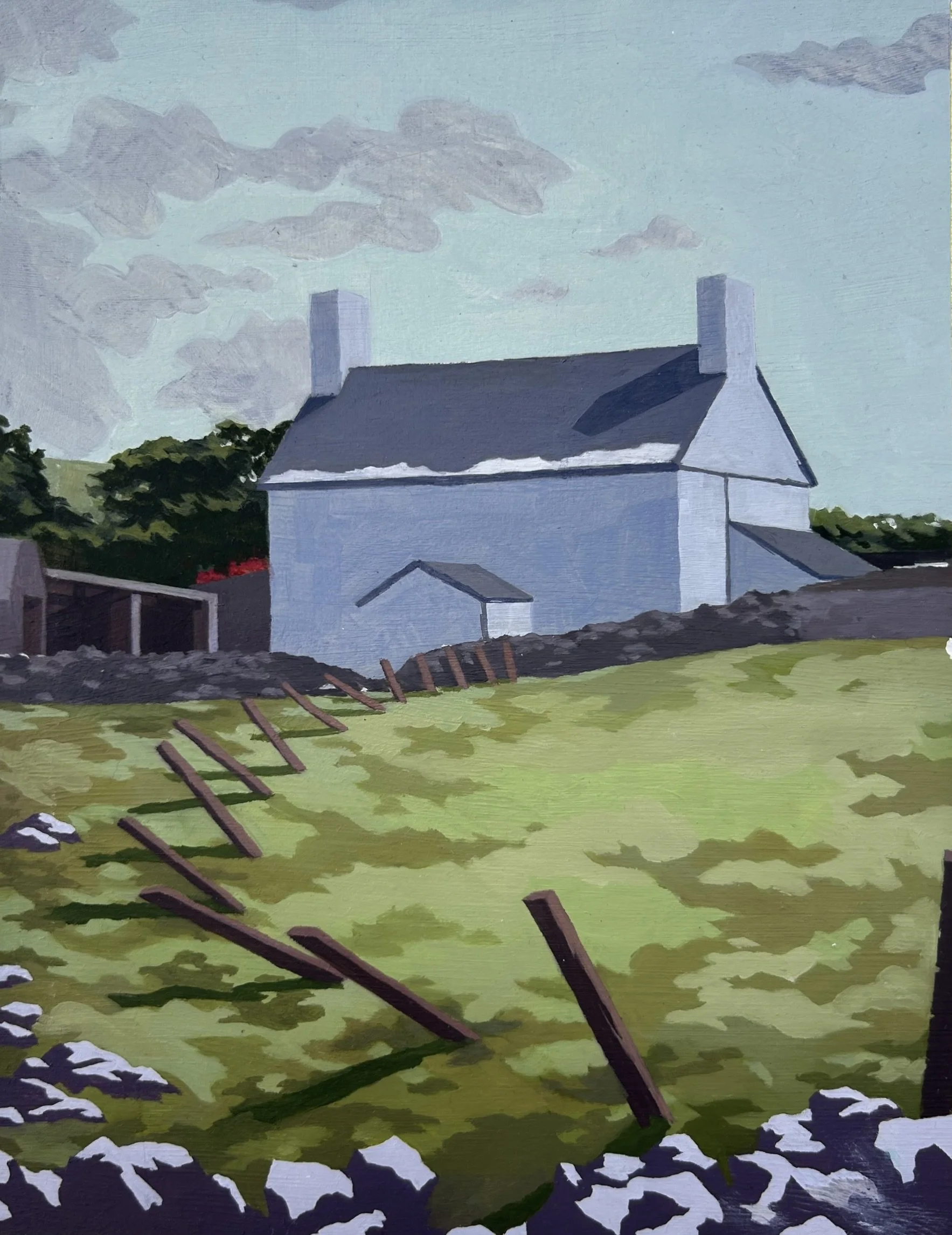 Stripped Fence, Empty House 
Oil on Paper
 ? 
2025