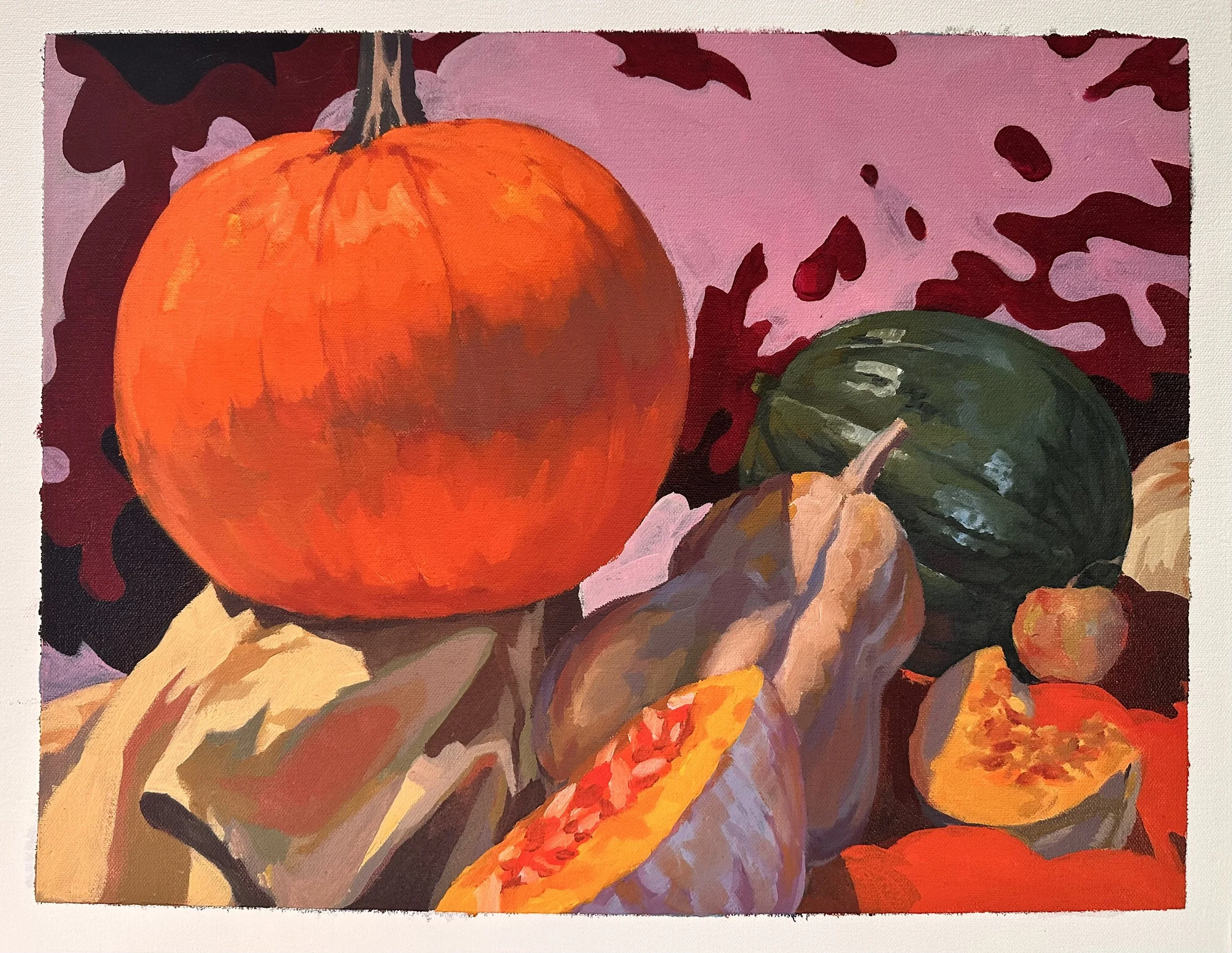  Still Life With Gourds 
Oil on Canvas
18 x 15''
2025