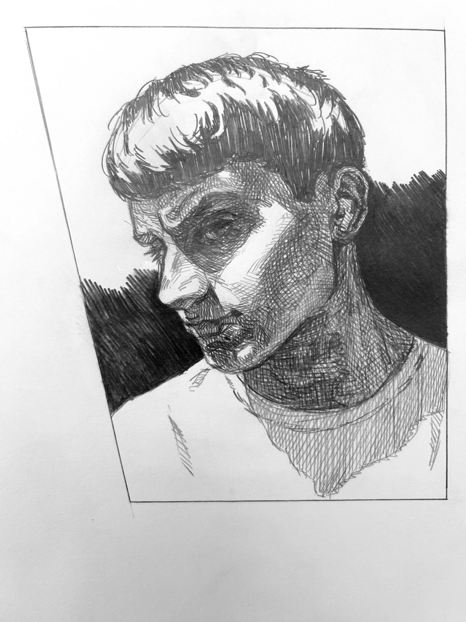  Self-Portrait; Glare 
Graphite on Paper
 ? 
2024