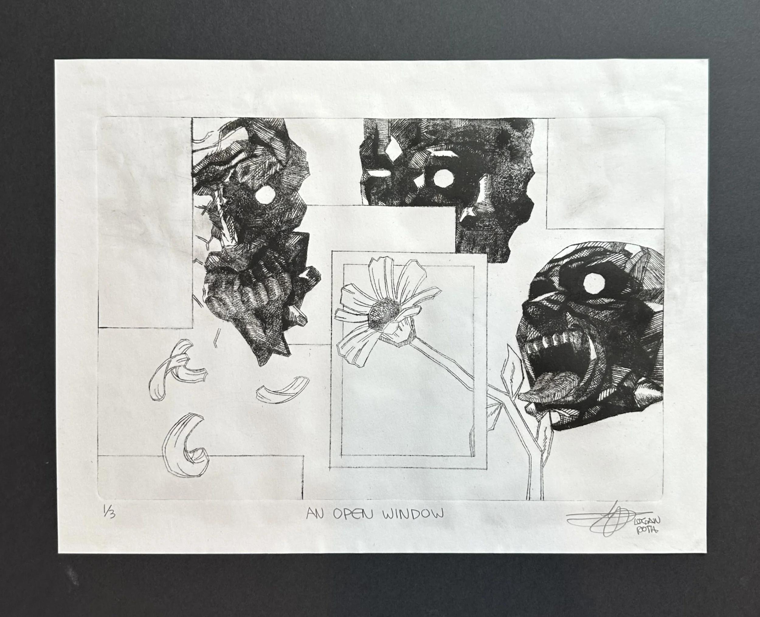  An Open Window 
Intaglio Ink Etching on Paper
13 x 10"
2022
