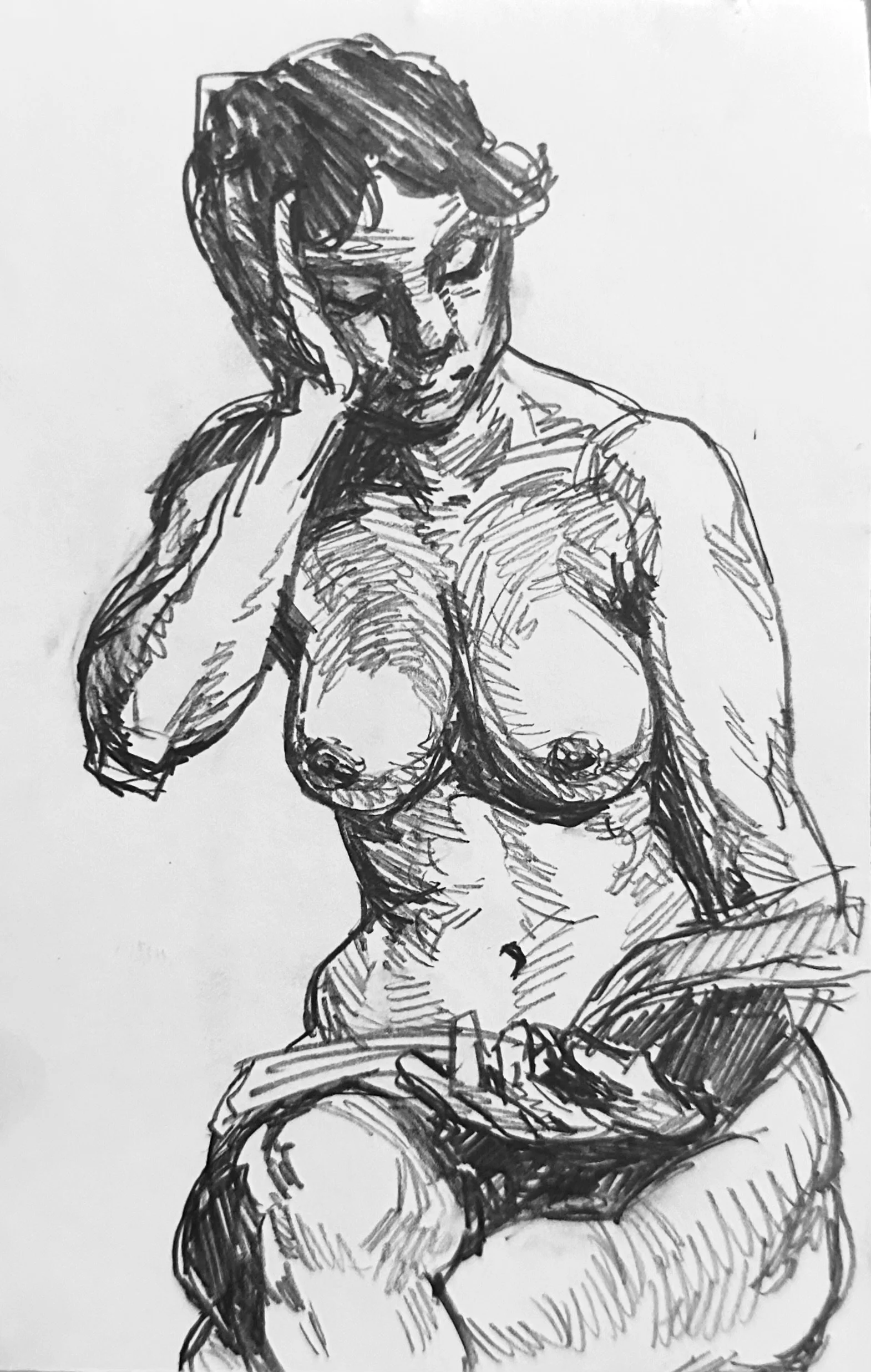  Nude in Contextualized Space 
Graphite on Paper
 ? 
2025