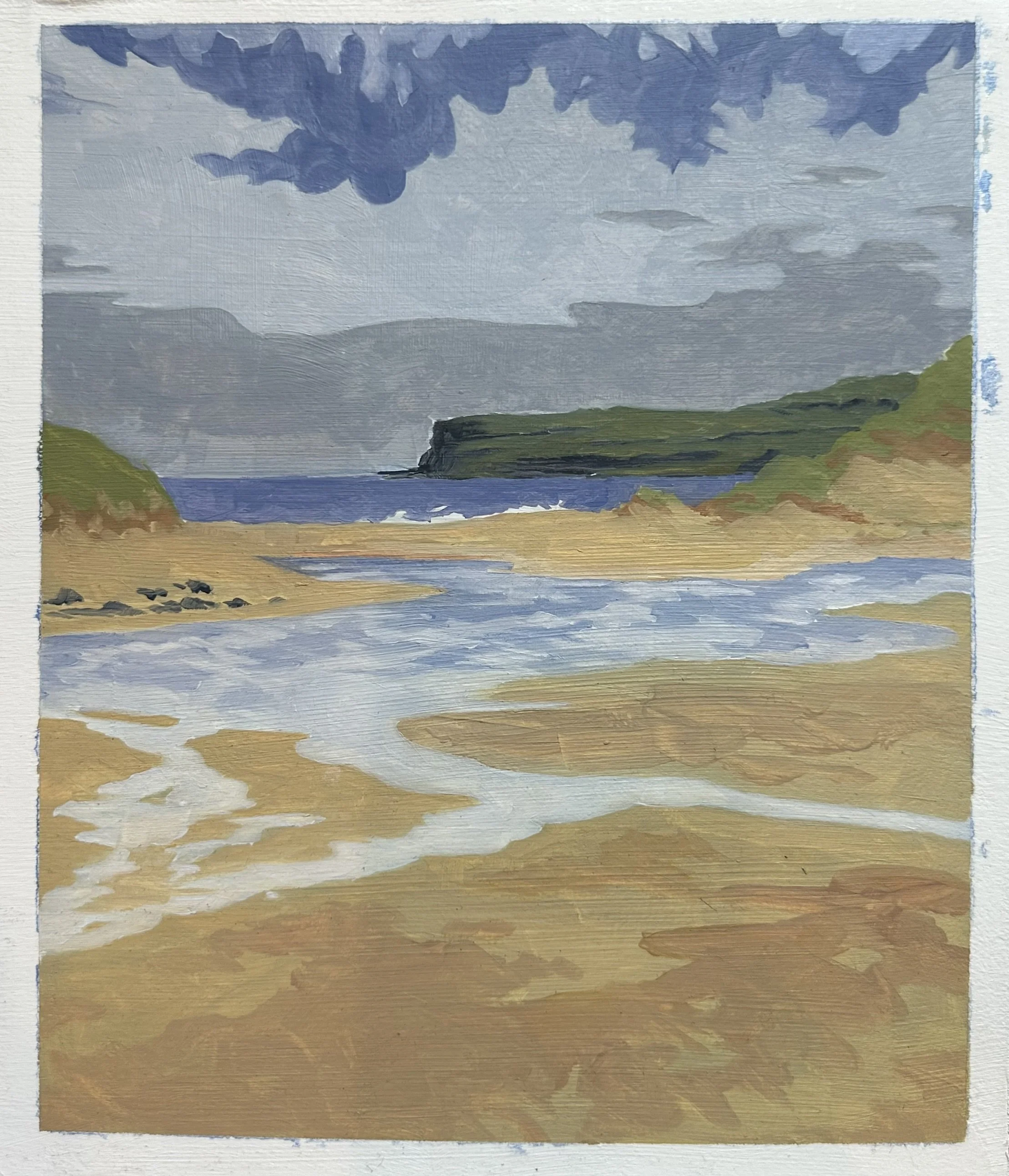  View of Downpatrick from The Shore 
Oil on Paper
9 x 11"
2025