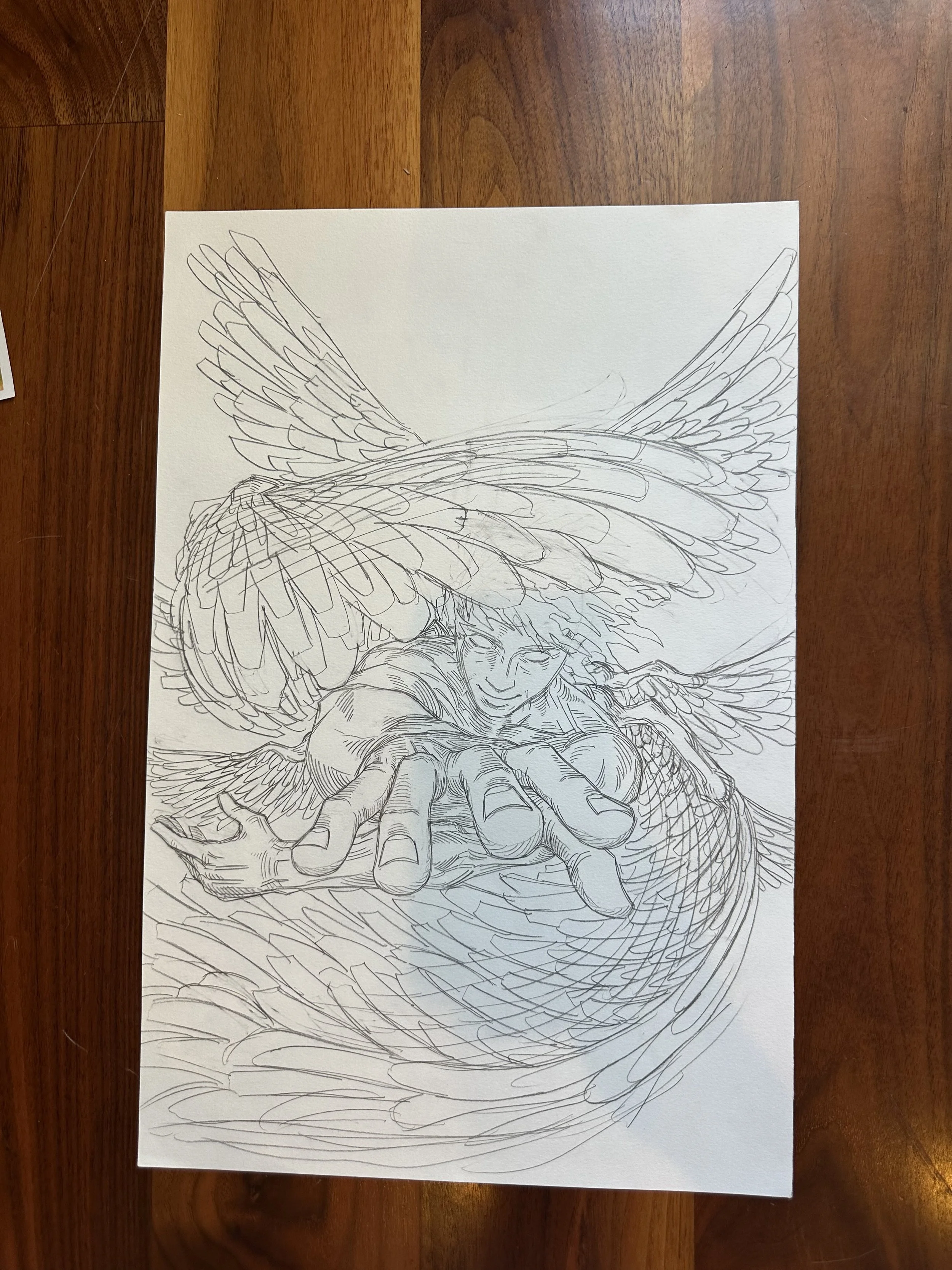  Sketch for  Something Comforting  
Graphite on Paper
12 x 18"
2022