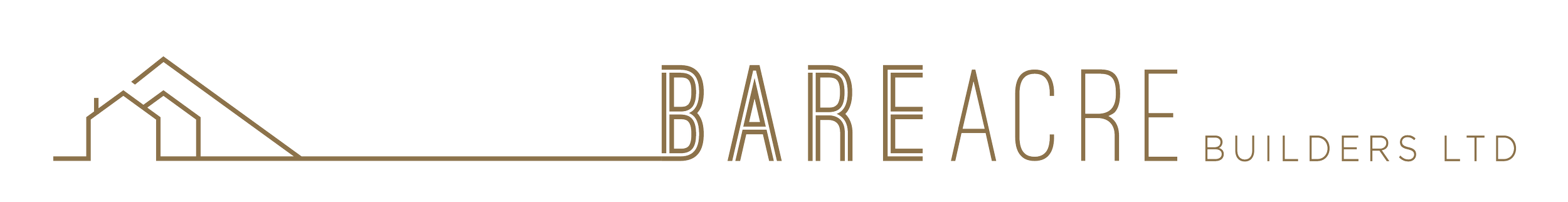 Logo of Bareacre Builders Ltd with a stylized house roofline and the company name.