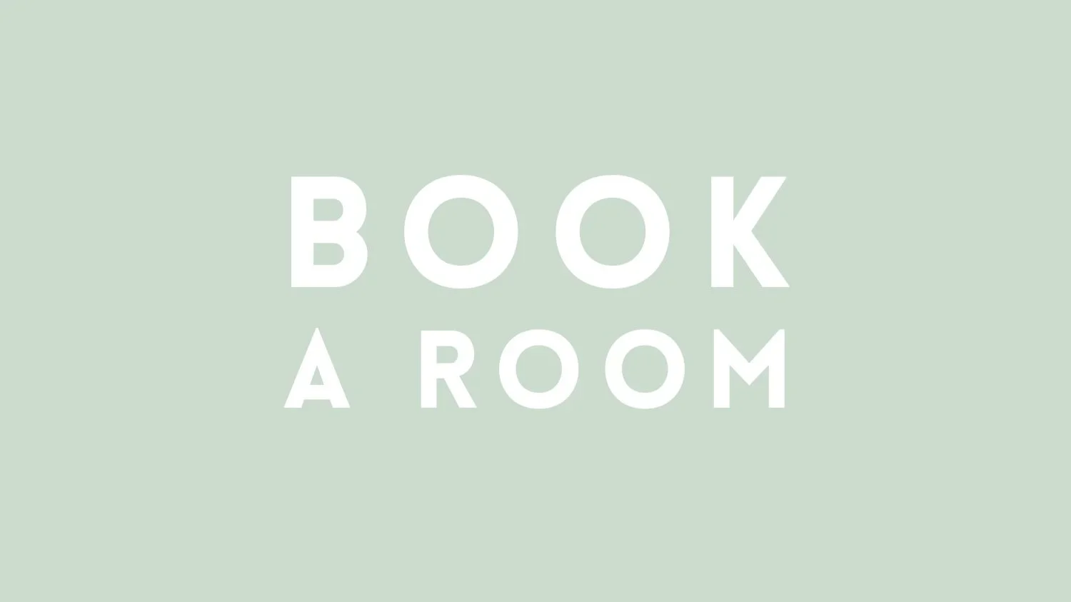 Light green background with white text that says "Book a Room".