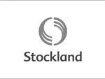 Stockland logo featuring a circular emblem