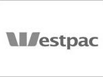 Westpac logo in black and white