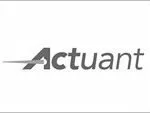 Actuant company logo in black and white