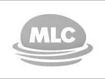Logo with the letters 'MLC' inside an oval shape above a curved line
