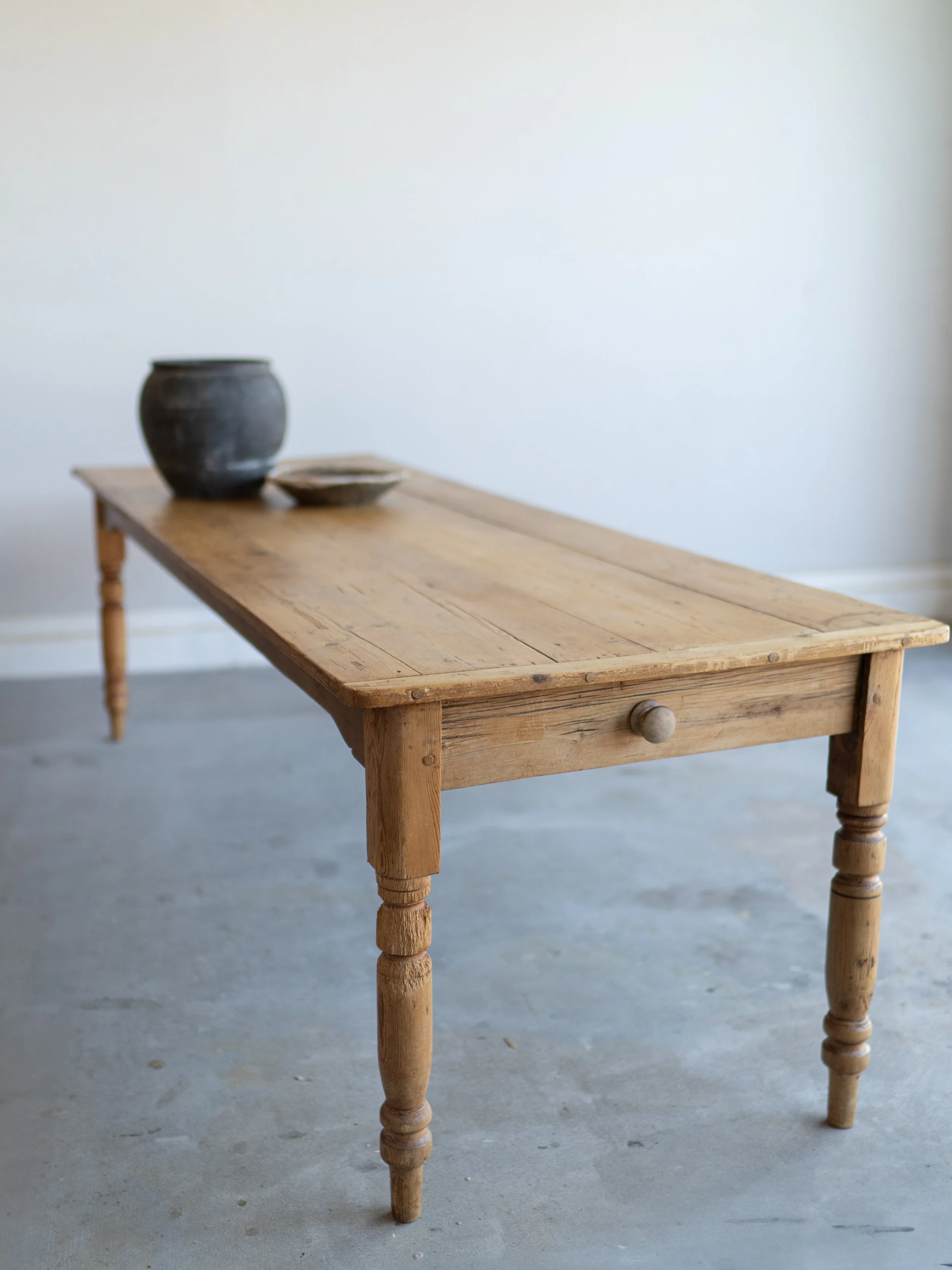 Antique English pine dining table