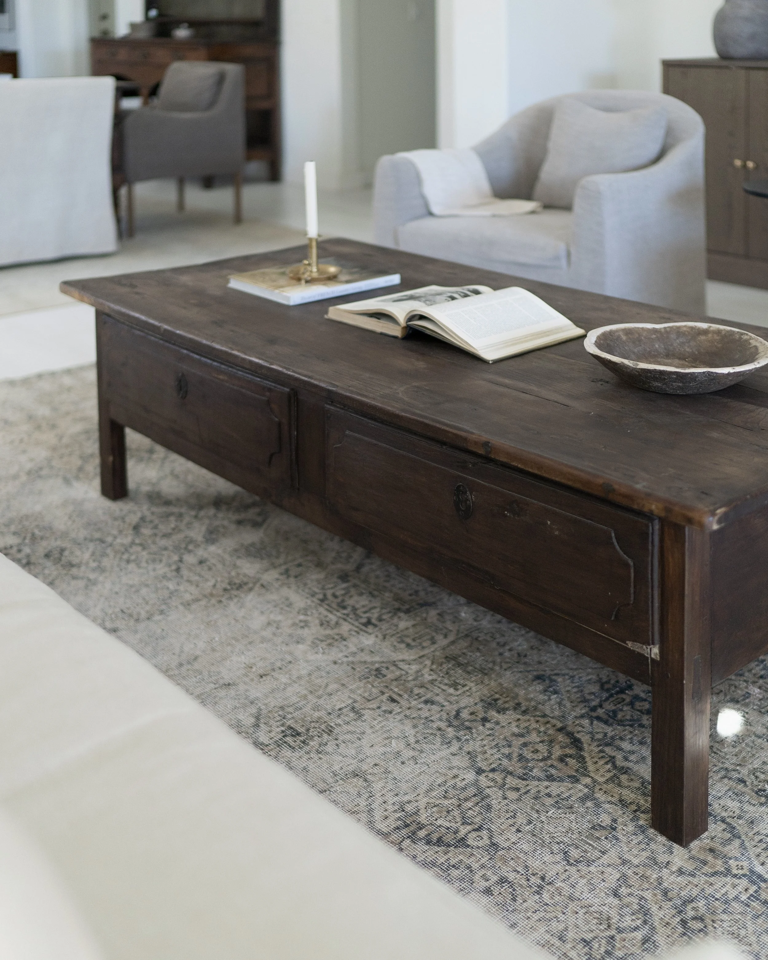 Antique French coffee table, circa 1700s