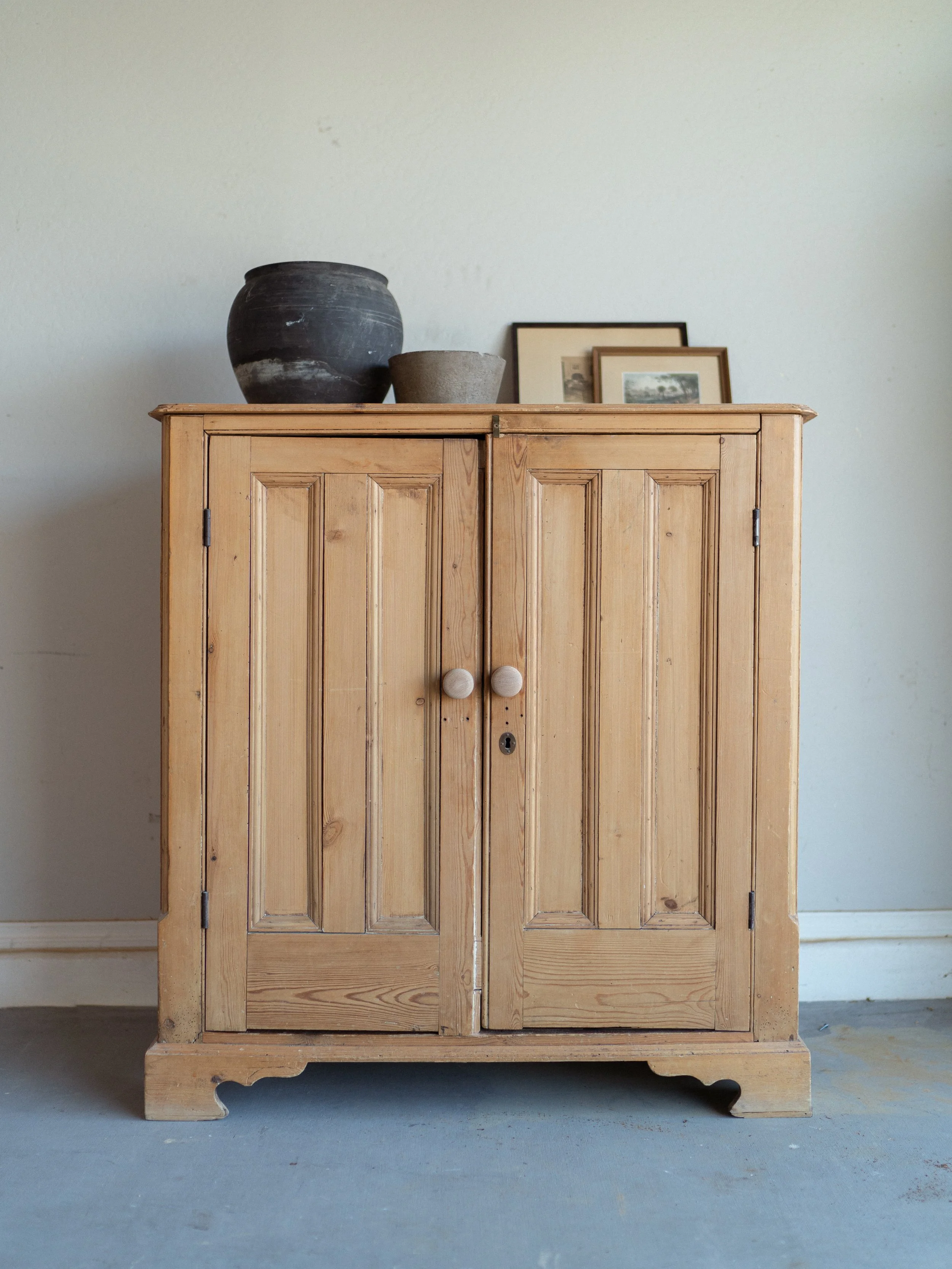 English pine buffet cabinet