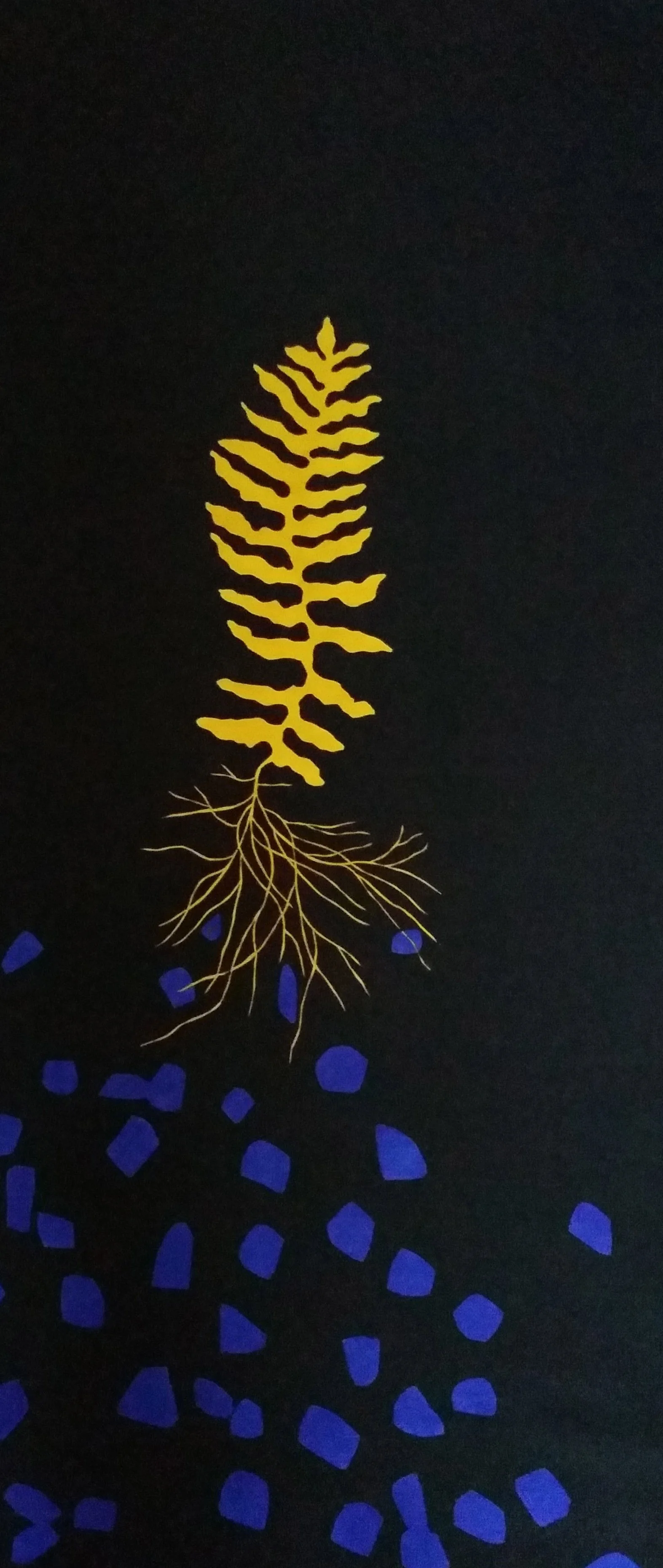 Fern Wall Hanging Wool Gabardine | 150cm x 75cm