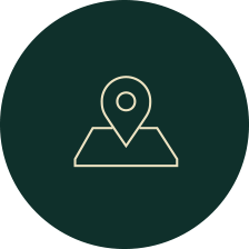 Icon of a location pin on a map above a folded map