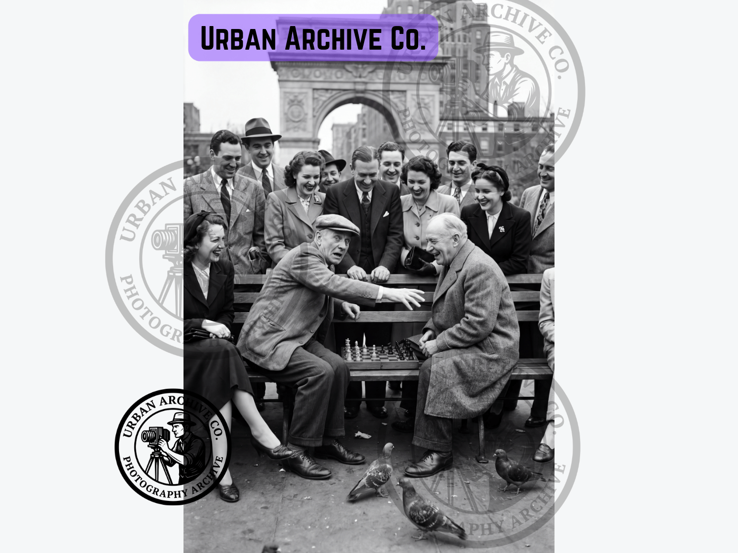 Fine Art Print - Greenwich Village New York Chess, 1940s