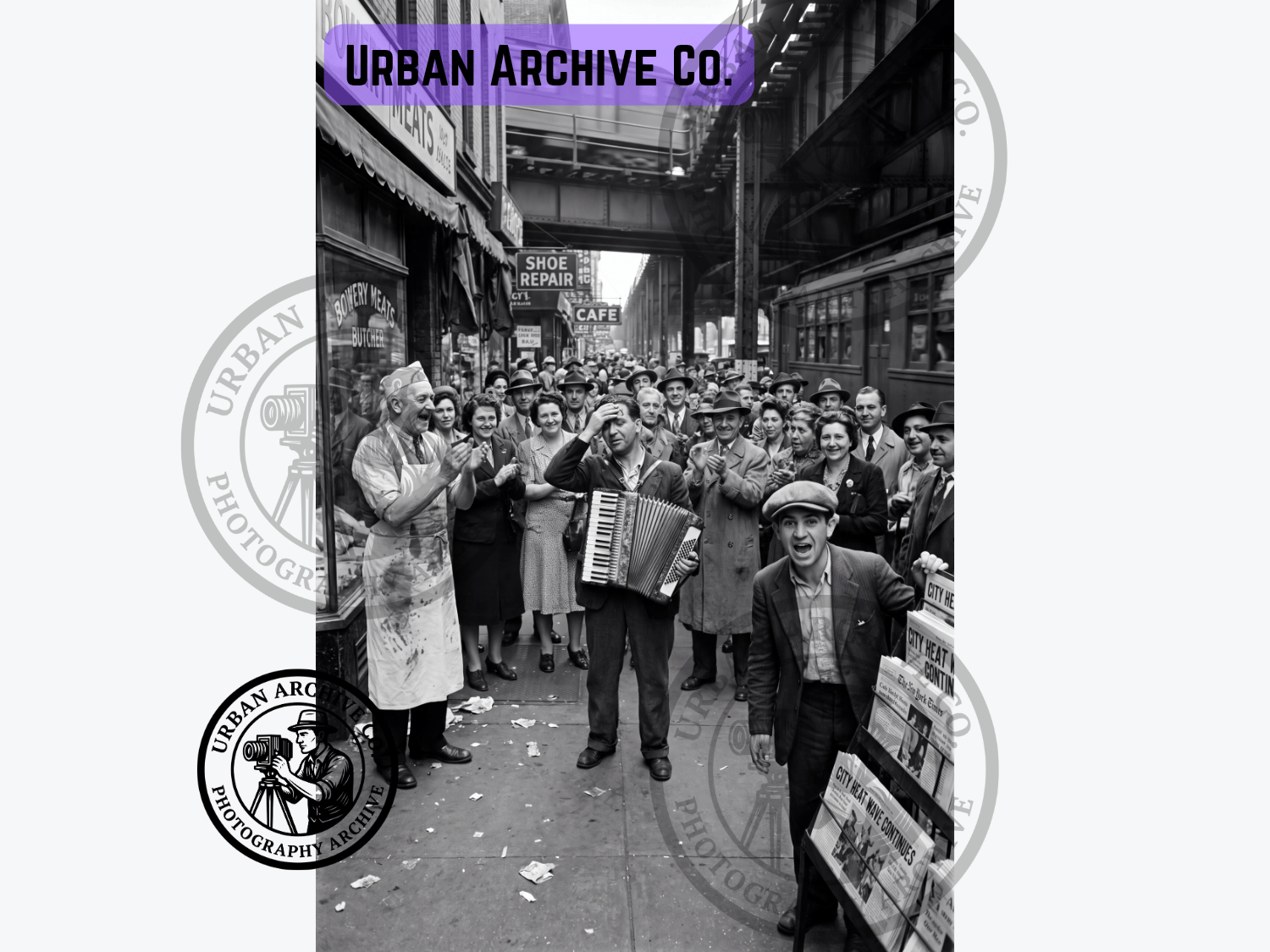 Fine Art Print - Street Accordion Player, 1930s