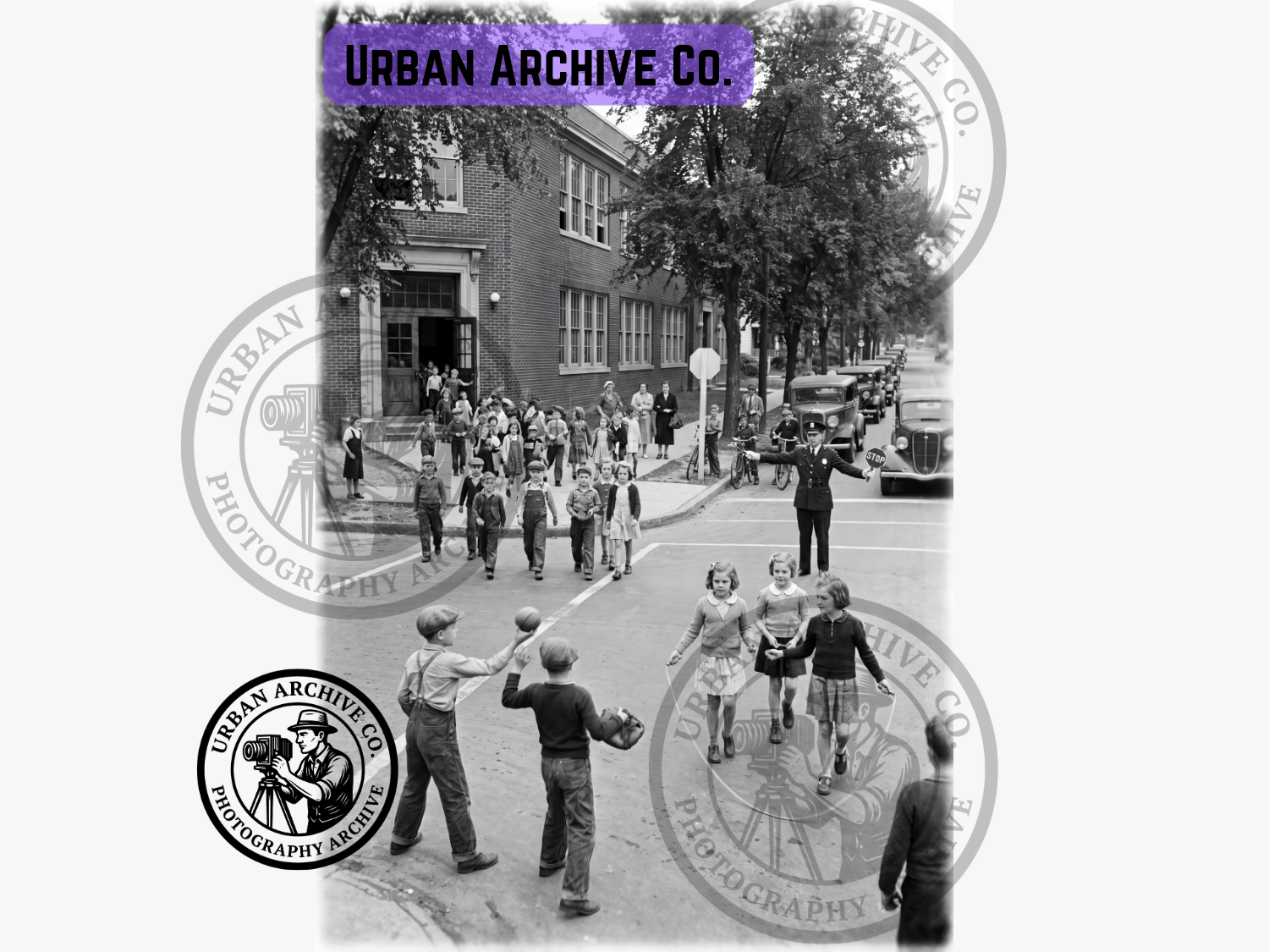 Fine Art Print - Children Leaving School, 1940s