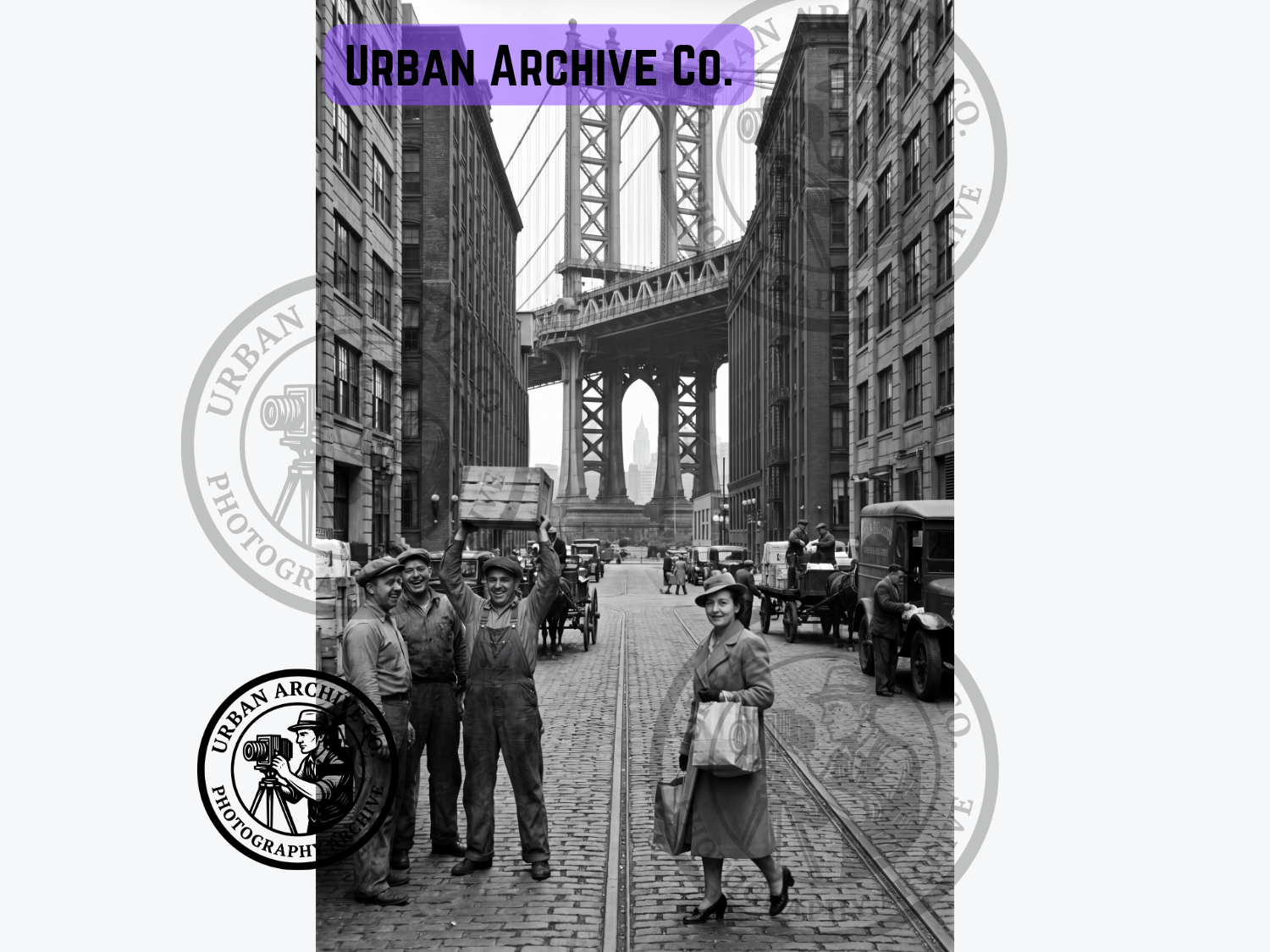 Fine Art Print - Dock Workers in DUMBO, 1930s
