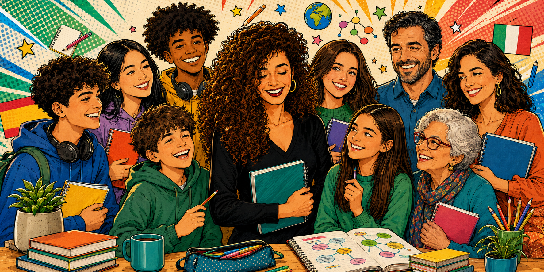 Lezioni online di spagnolo e italiano per stranieri, per studenti e adulti. Percorsi individuali costruiti sul livello e sugli obiettivi personali.