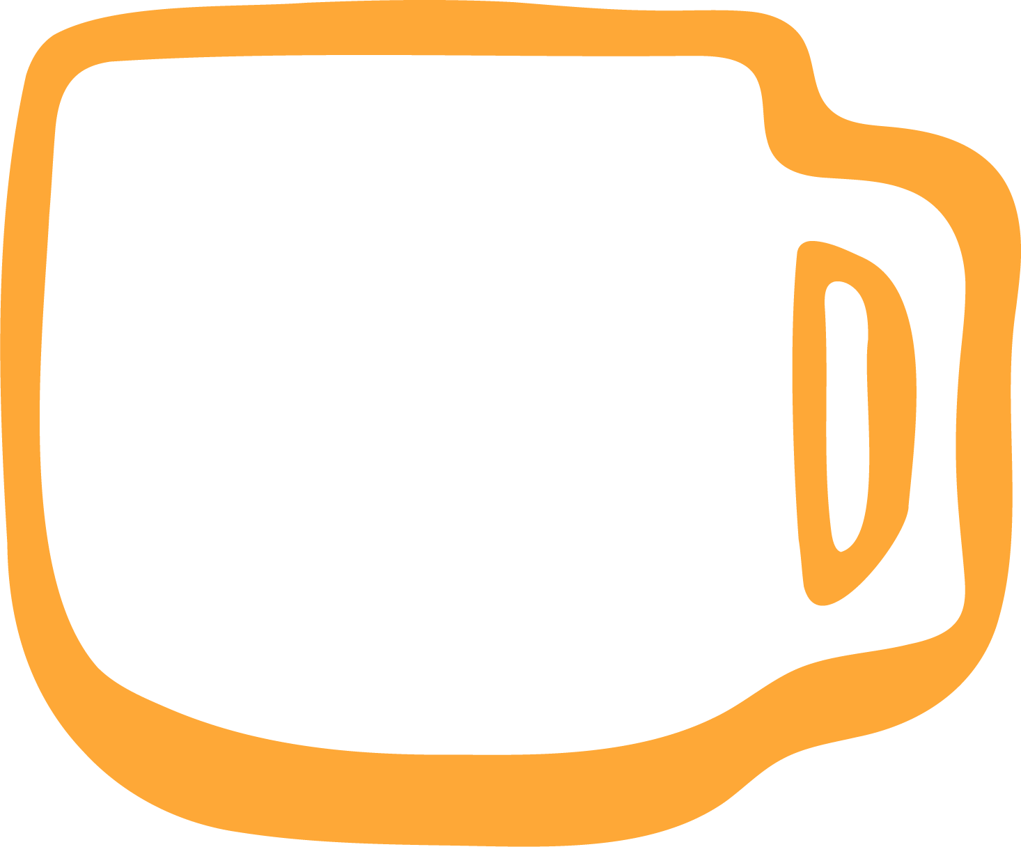 Coffee cup outlined illustration