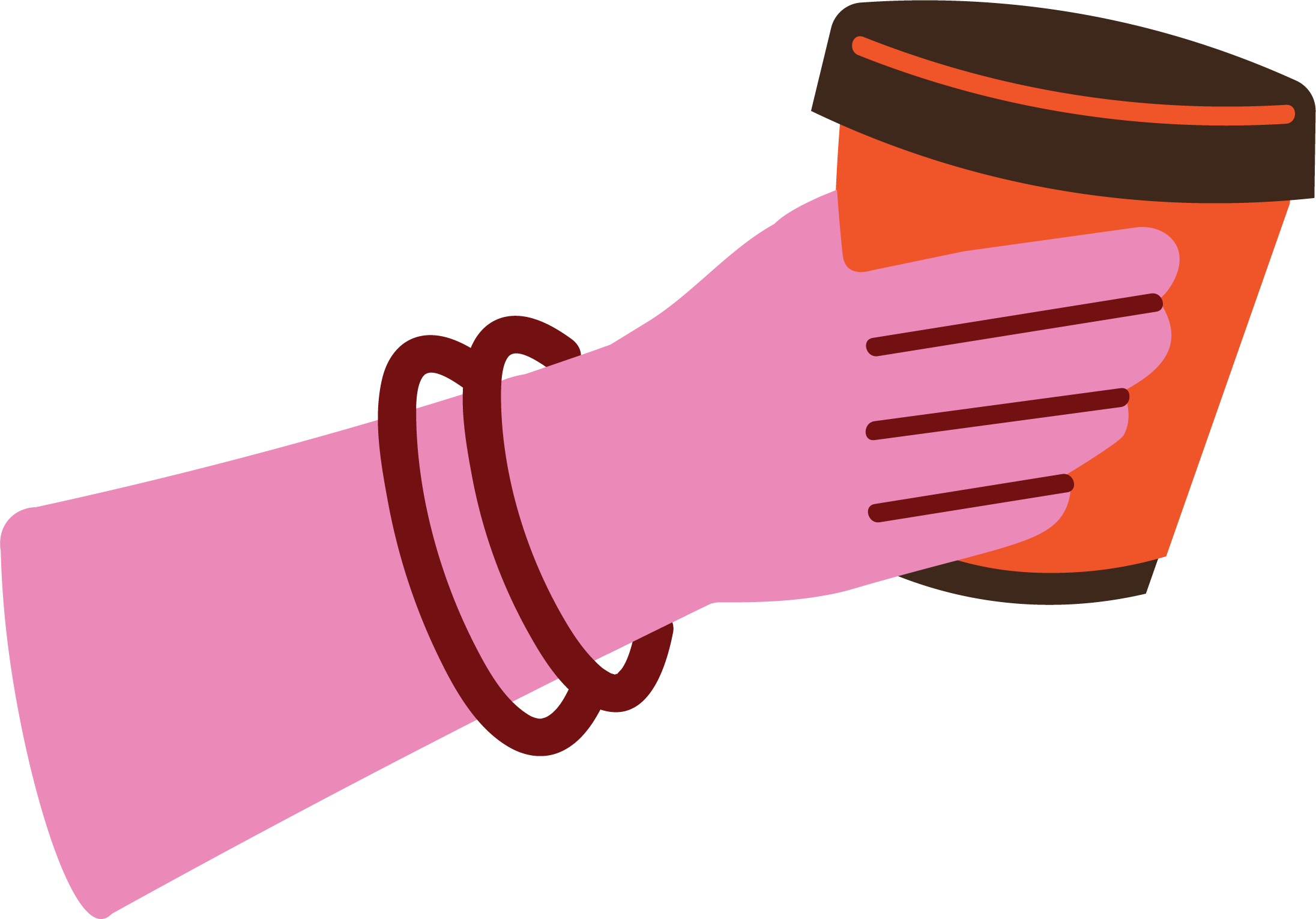 Hand holding cup 1