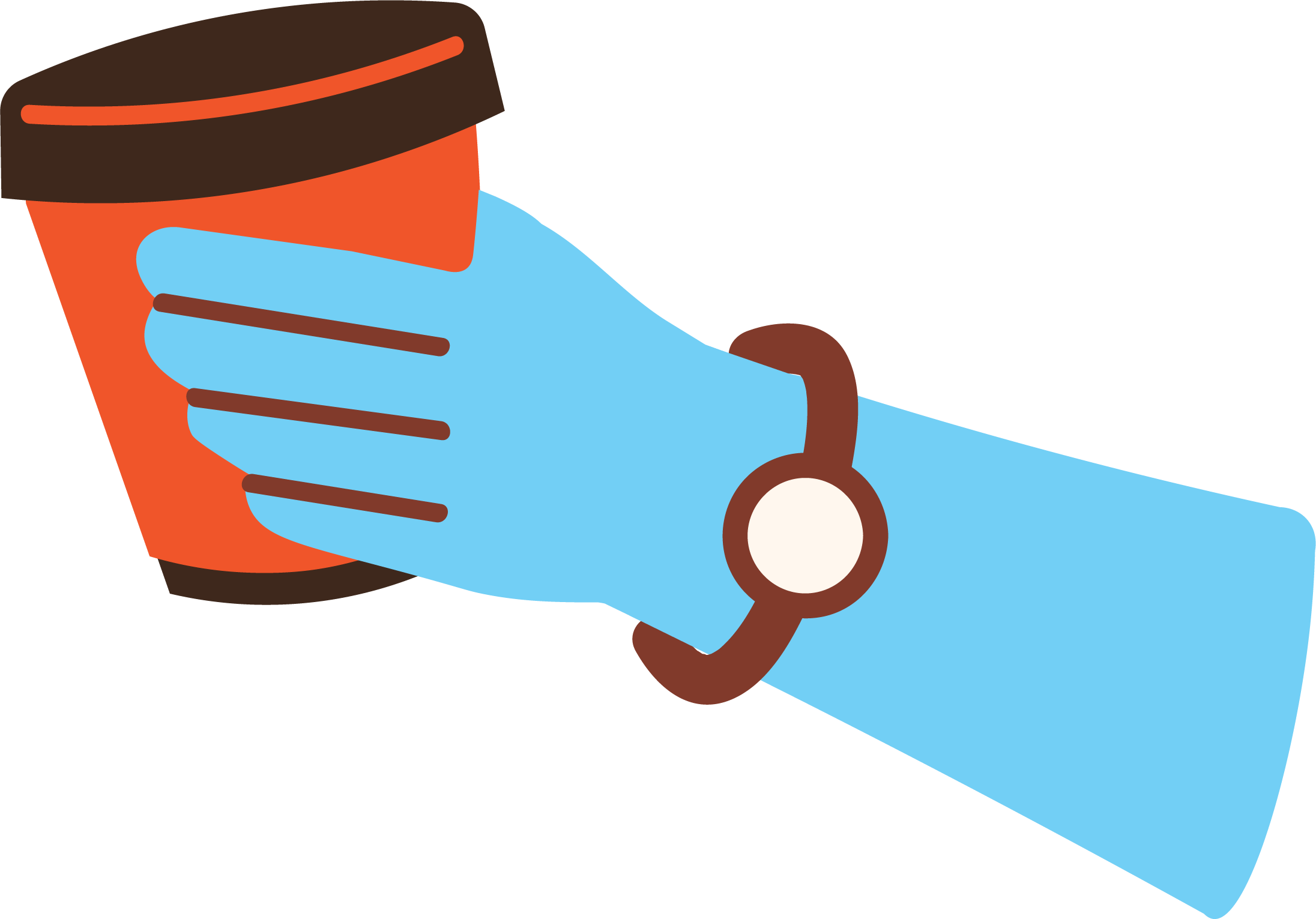 Hand holding cup 2