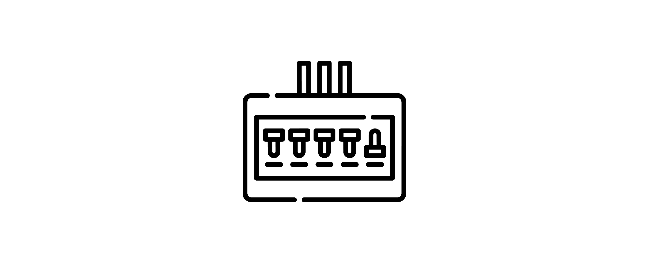 Line drawing of a computer monitor displaying a bar chart with five upward-trending bars and a large syringe icon above it.