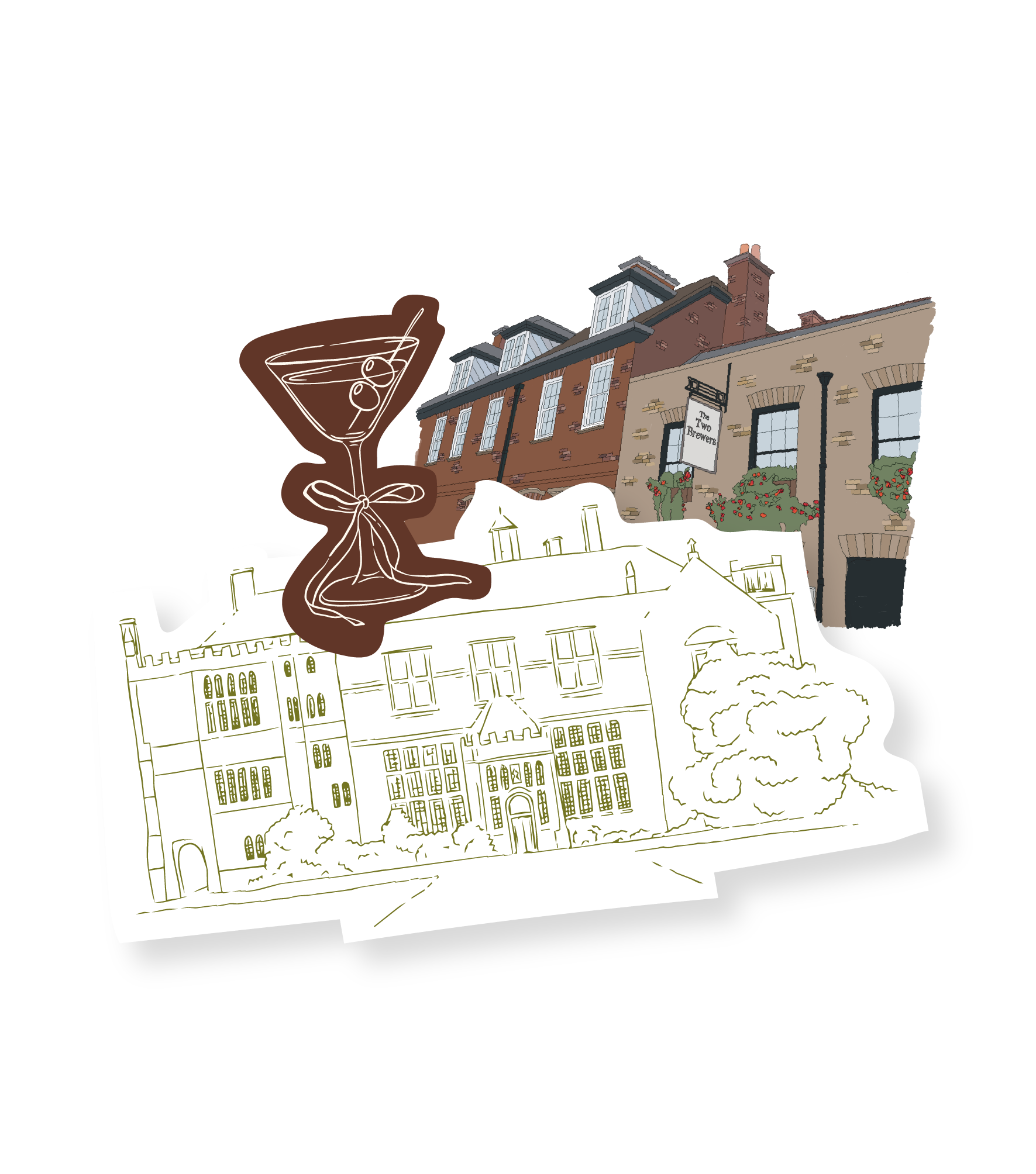 Bespoke Illustration of buildings, venues, churches and places to get married