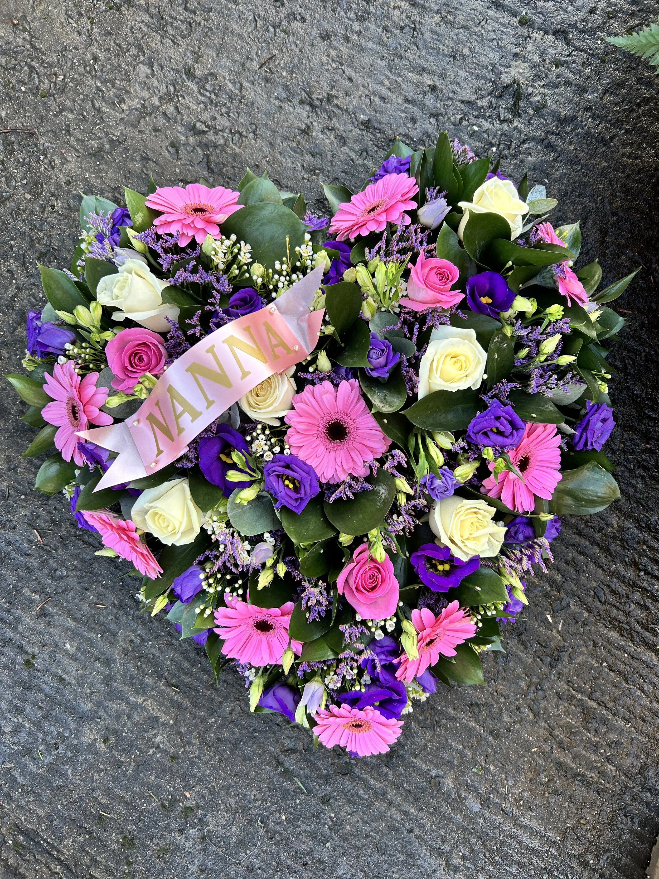 heart funeral arrangement