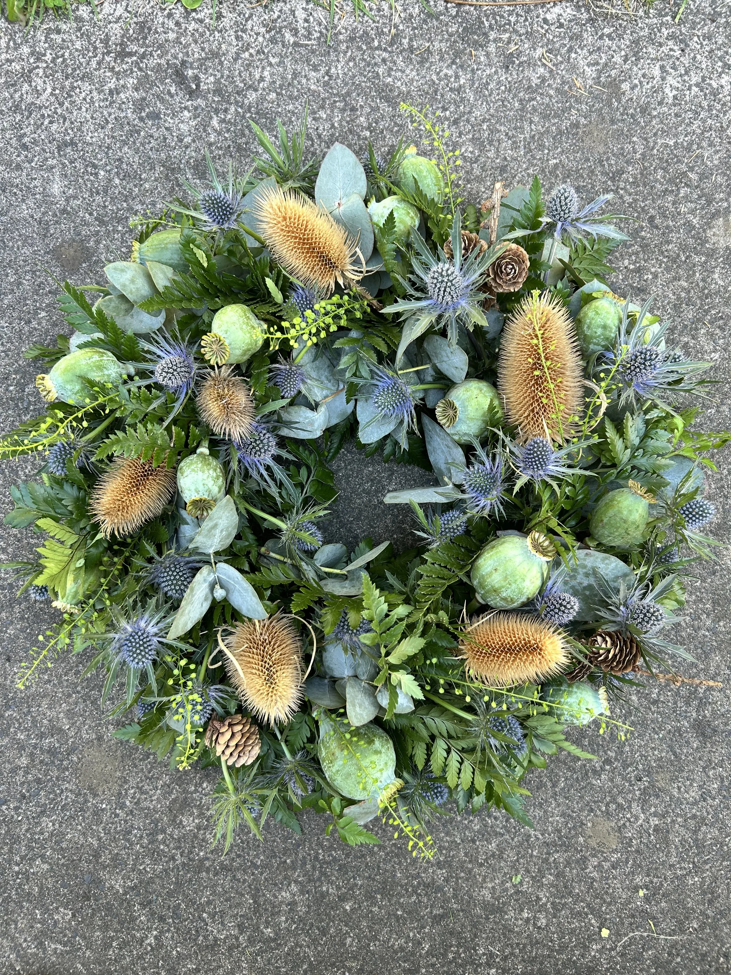 wild funeral wreath