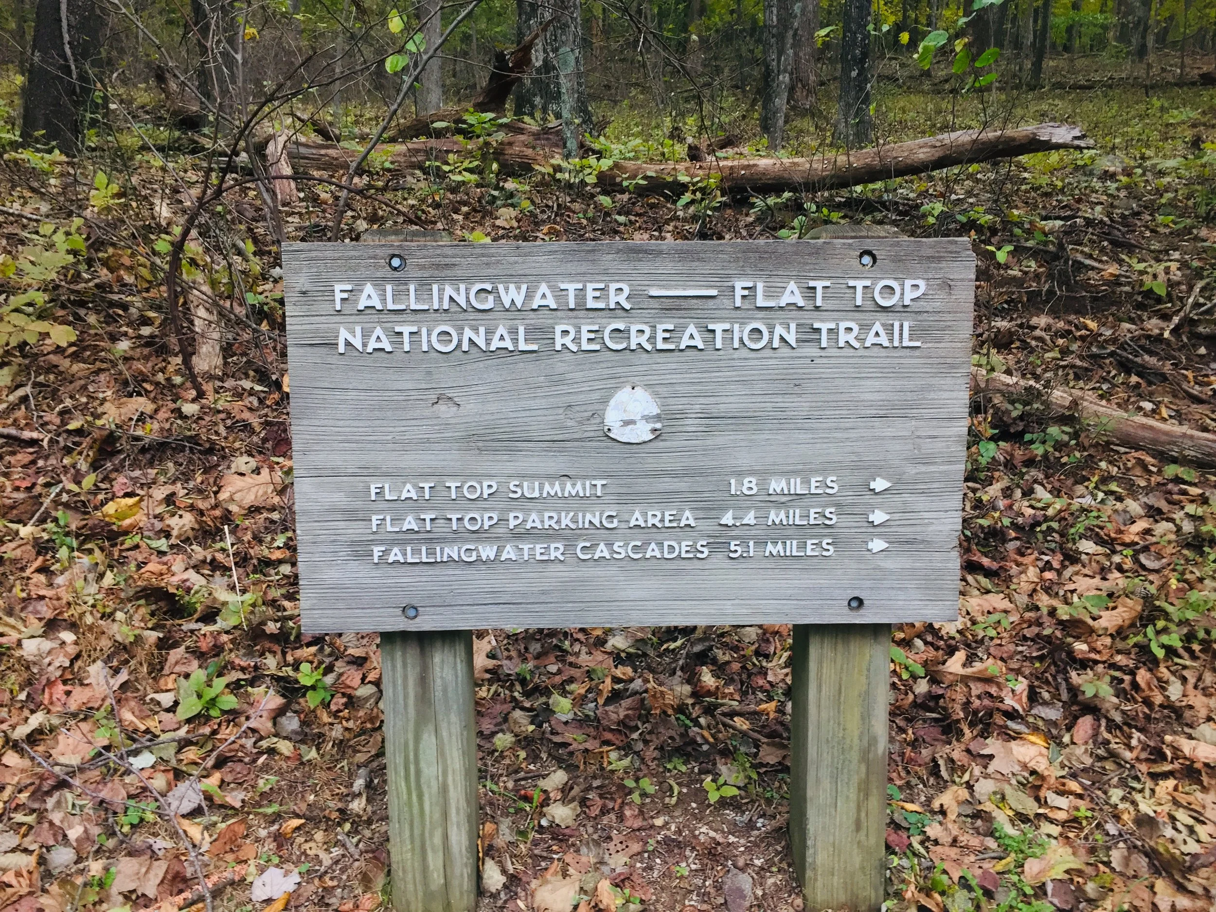 Falling Waters Trail Head - 2 miles north on the Parkway from the Peaks of Otter