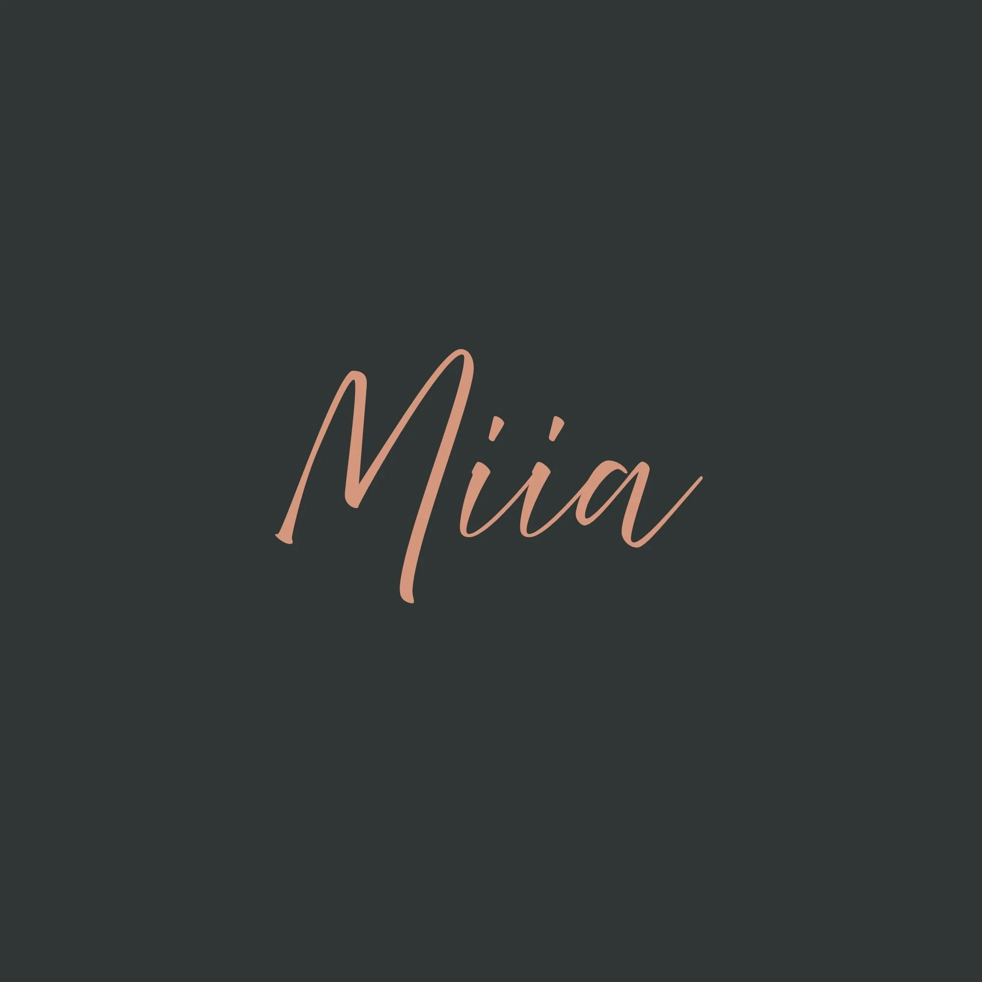 Close-up of a dark-colored surface with the word 'Merry' written in elegant, cursive pink script.