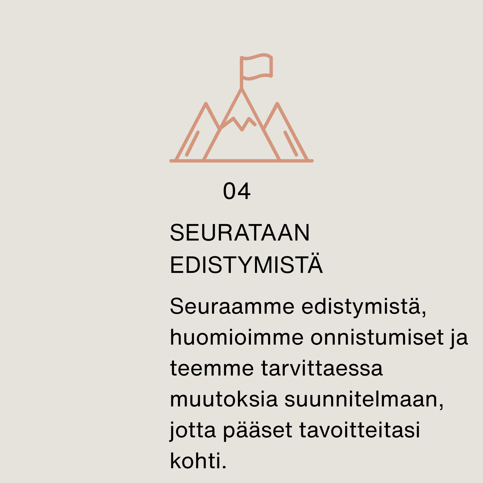 A simple line drawing of a mountain range with a flag on the highest peak.