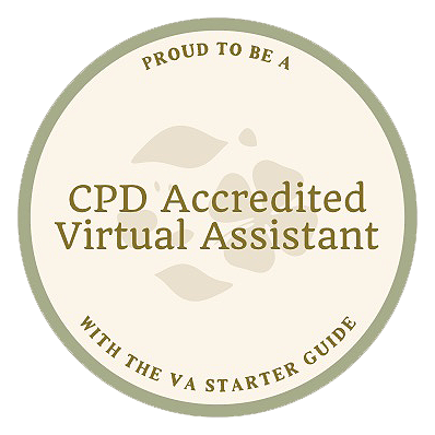 CPD accredited virtual assistant badge