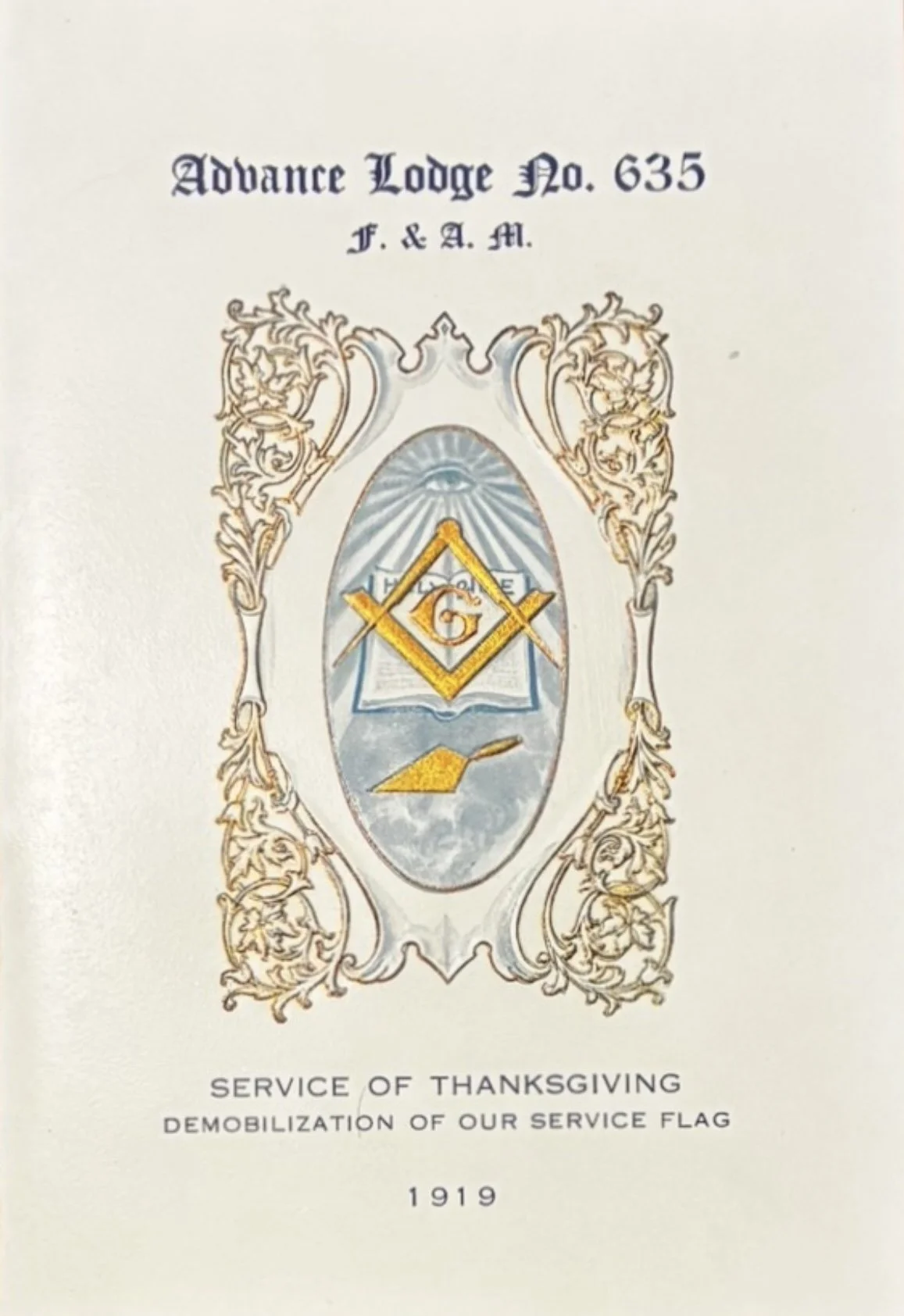 an image of an old Advance Lodge No.635 Communication