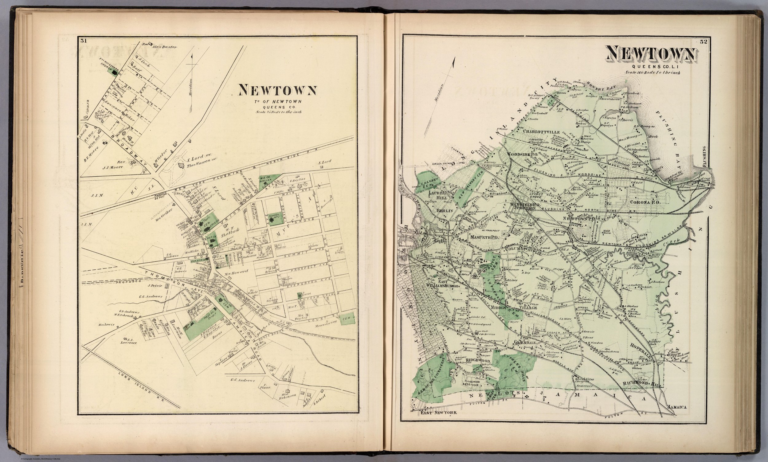 A map of Newtown Queens