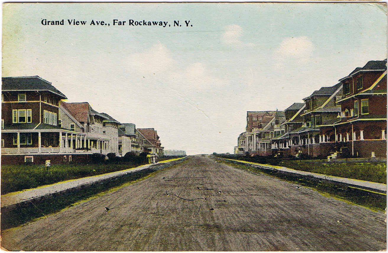 An old street view of Grtand View Avenue in Far Rockaway.