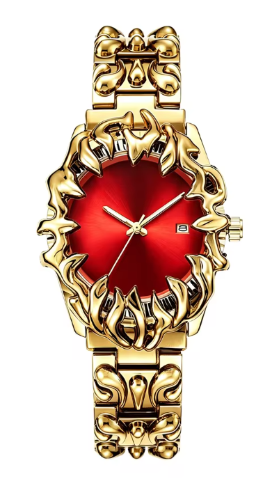 The Bloodstone Wyrm | Hand-Forged Dragon Scale Watch