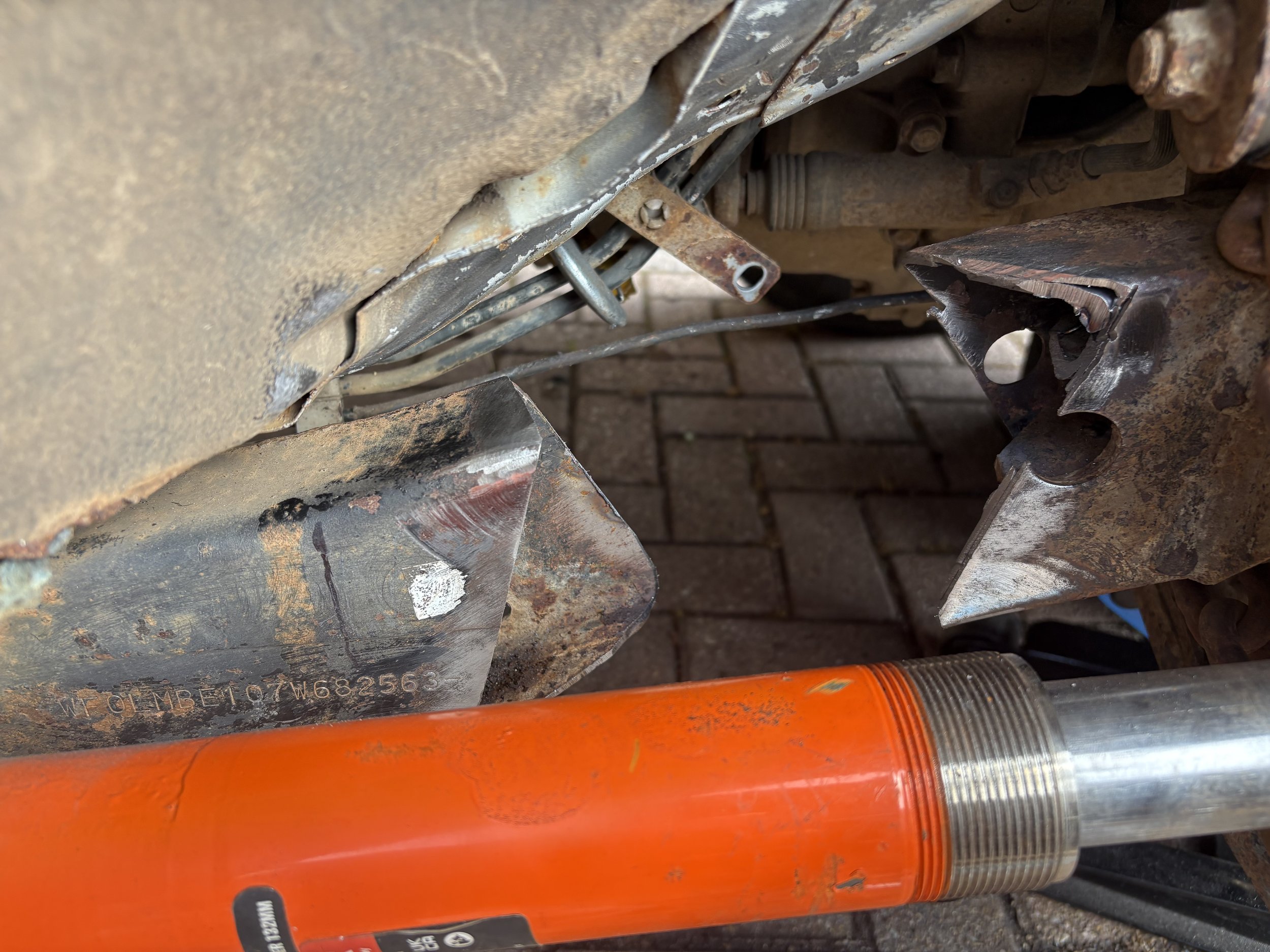Damaged section cut out.