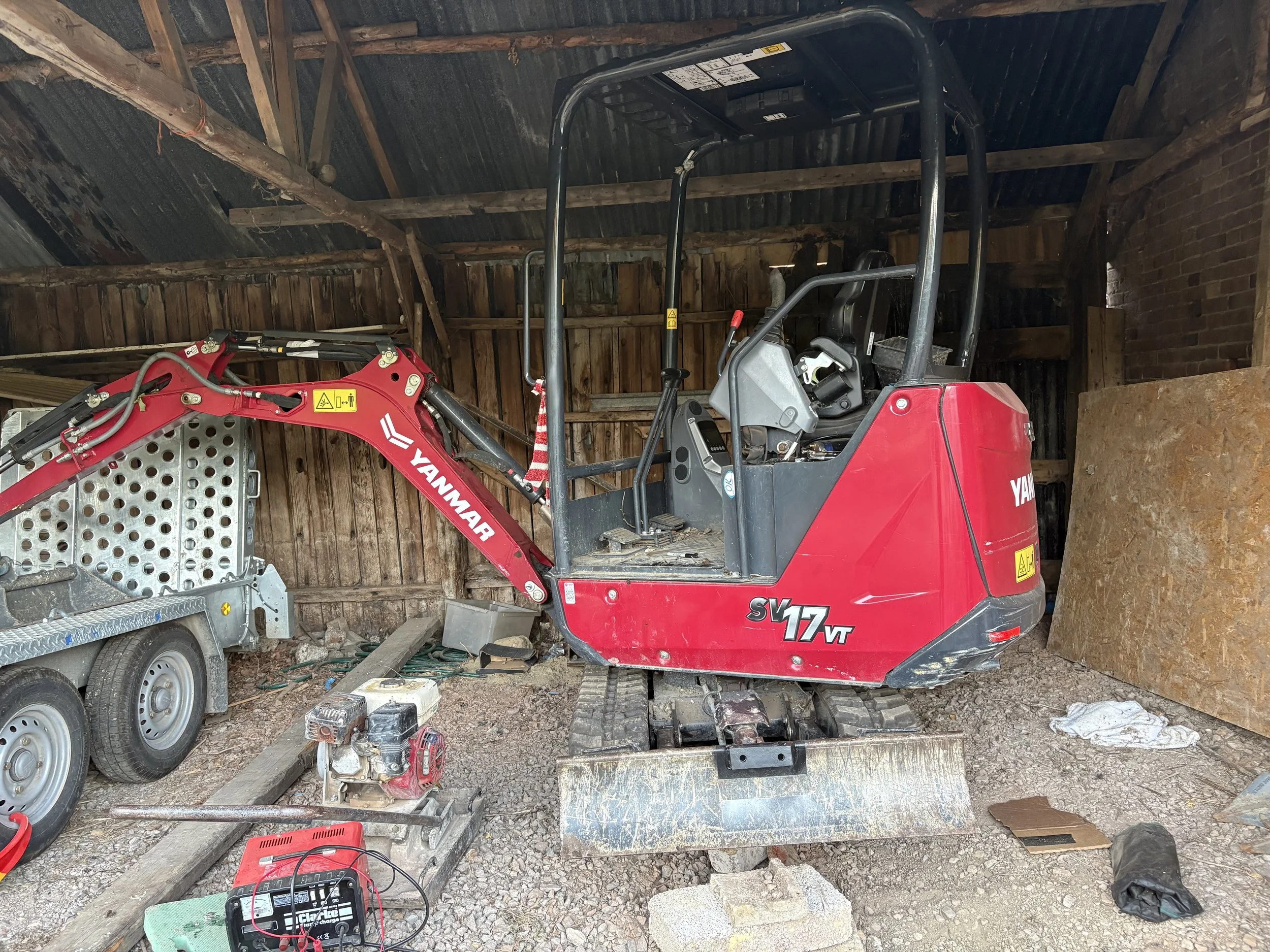 Made and fitted tow bar to a digger.