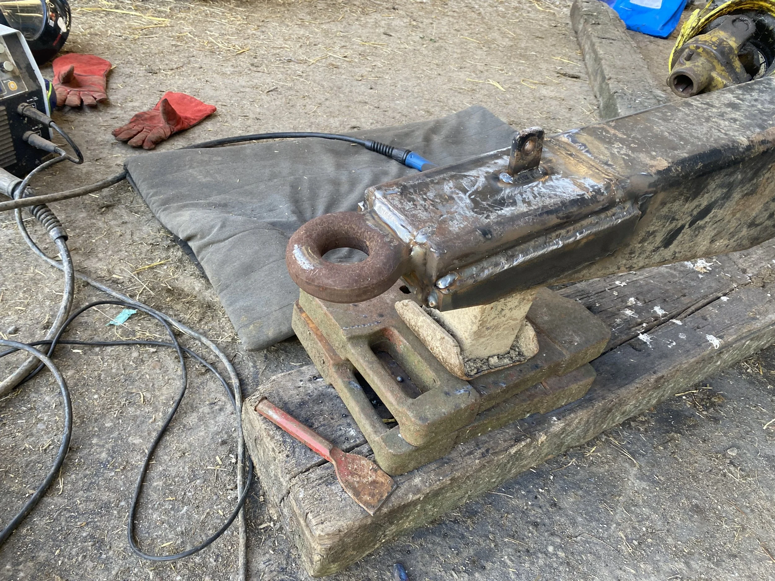 New tow eye fitted and plated (after).
