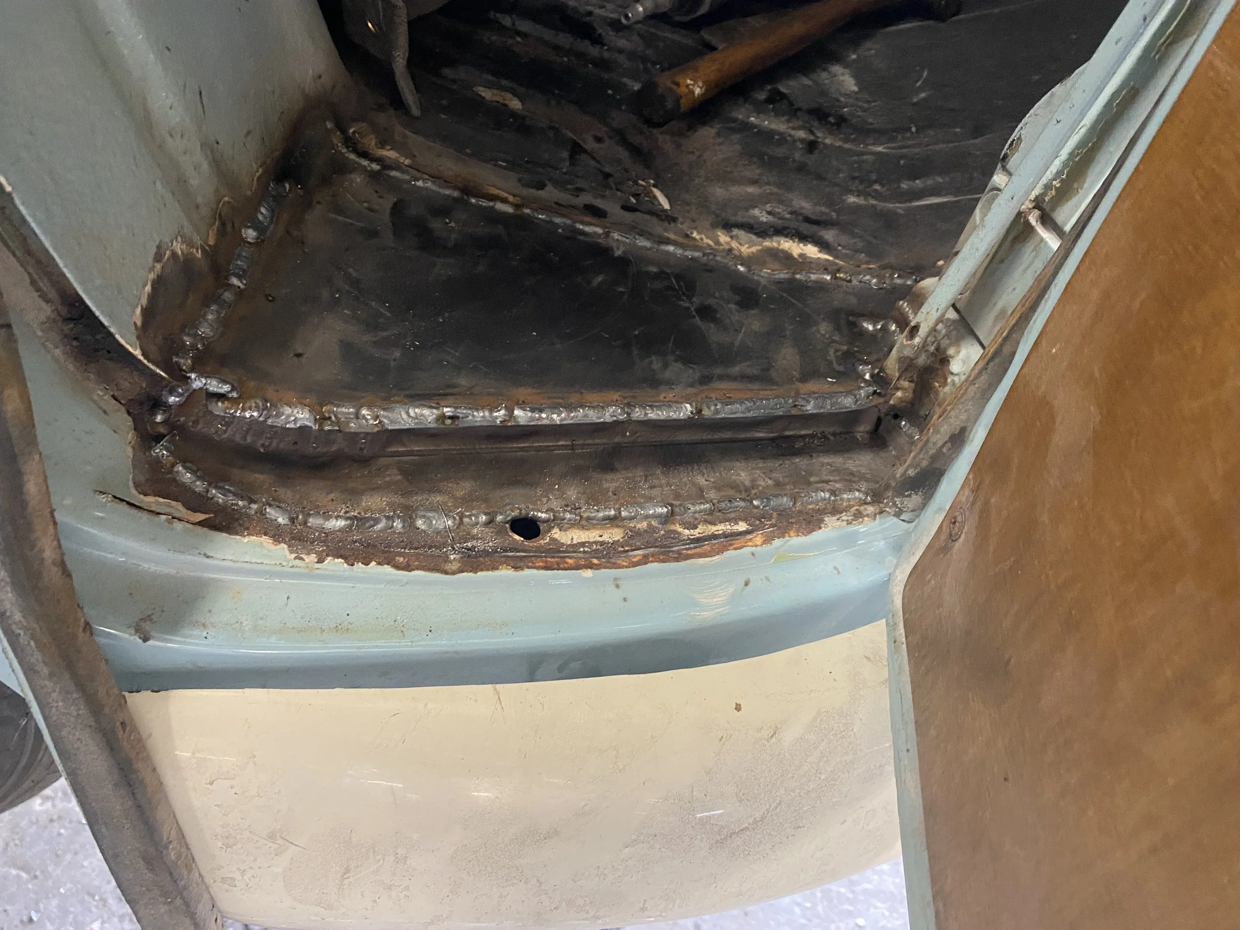 VW camper van foot well (after).