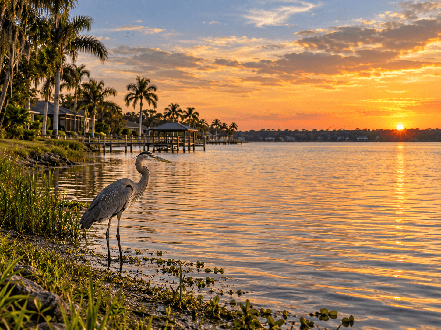Lake Minneola waterfront in Minneola, Florida, with shoreline views and lakeside scenery.