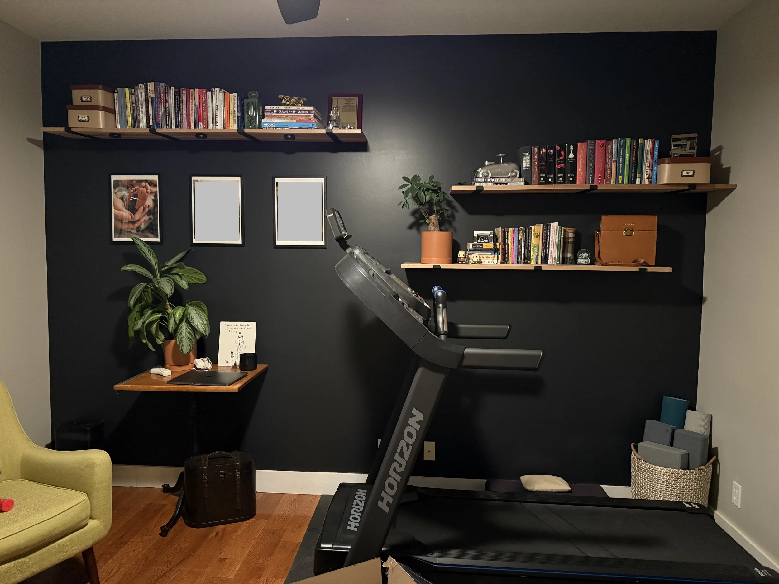Office turned into gym/multi-use space