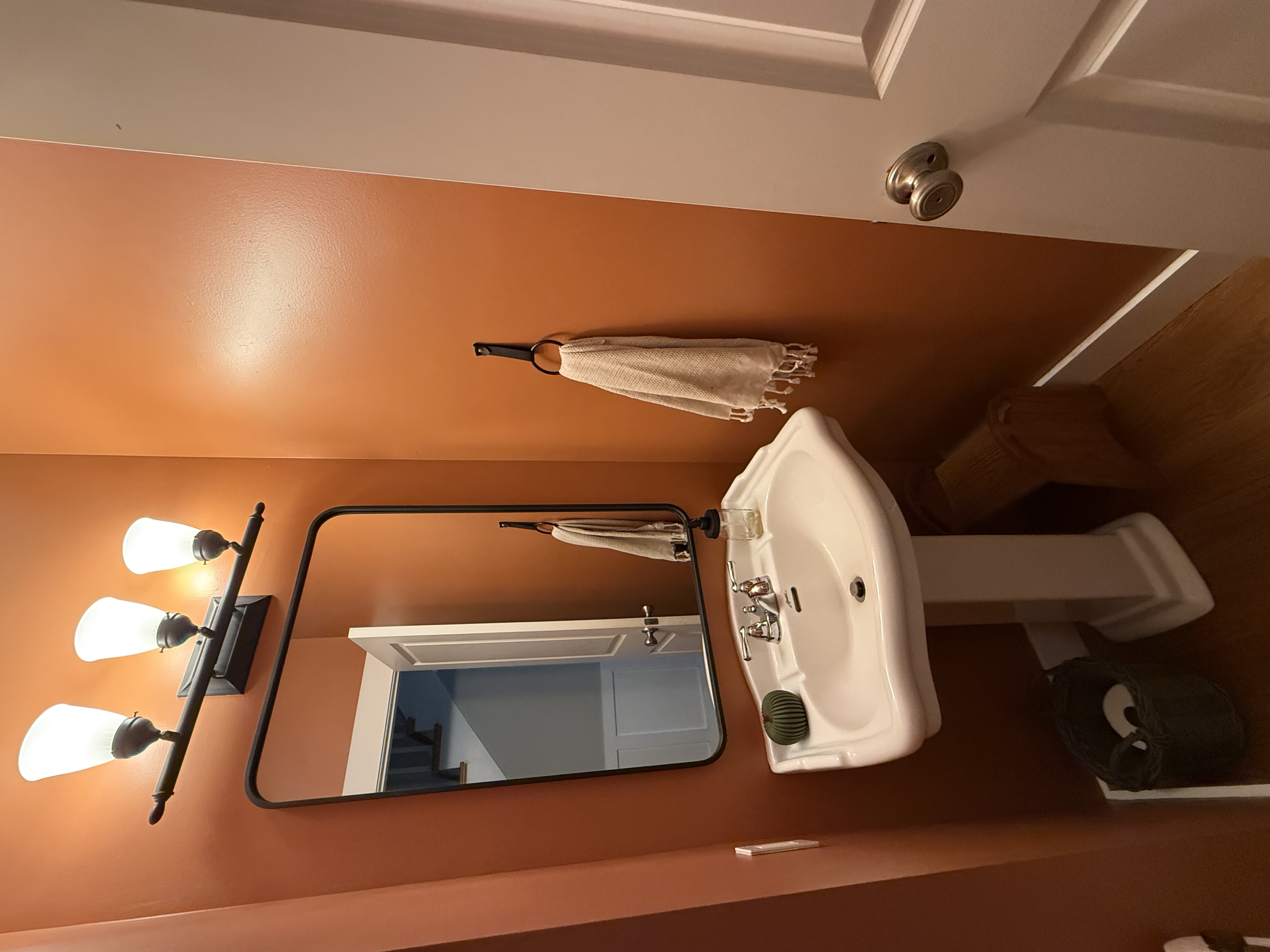 Rich Terracotta Powder Room