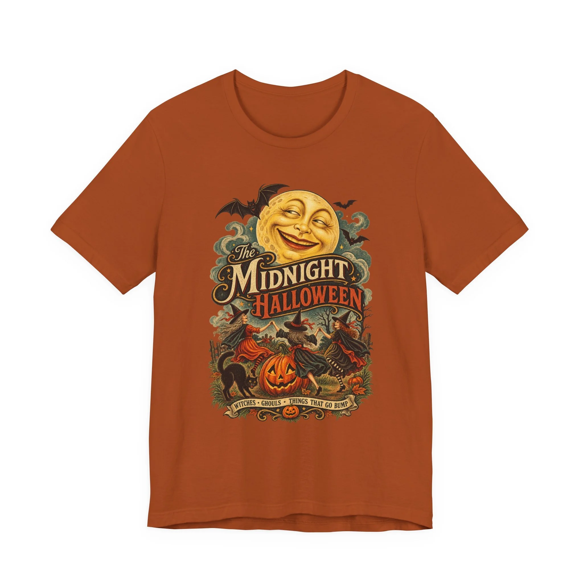 Midnight Halloween Vintage Moon T-Shirt