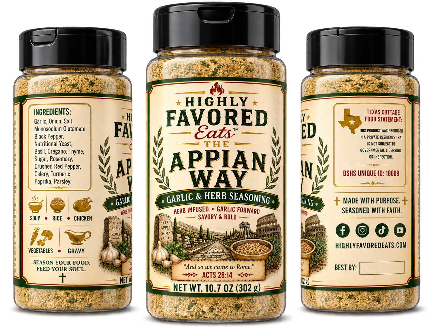 The Appian Way — Garlic & Herb Seasoning