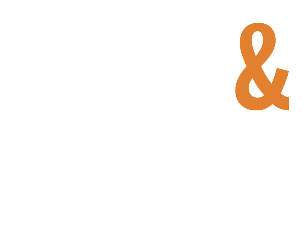 Logo avec le texte "Mile & Stone" en grandes lettres blanches et orange sur fond noir.