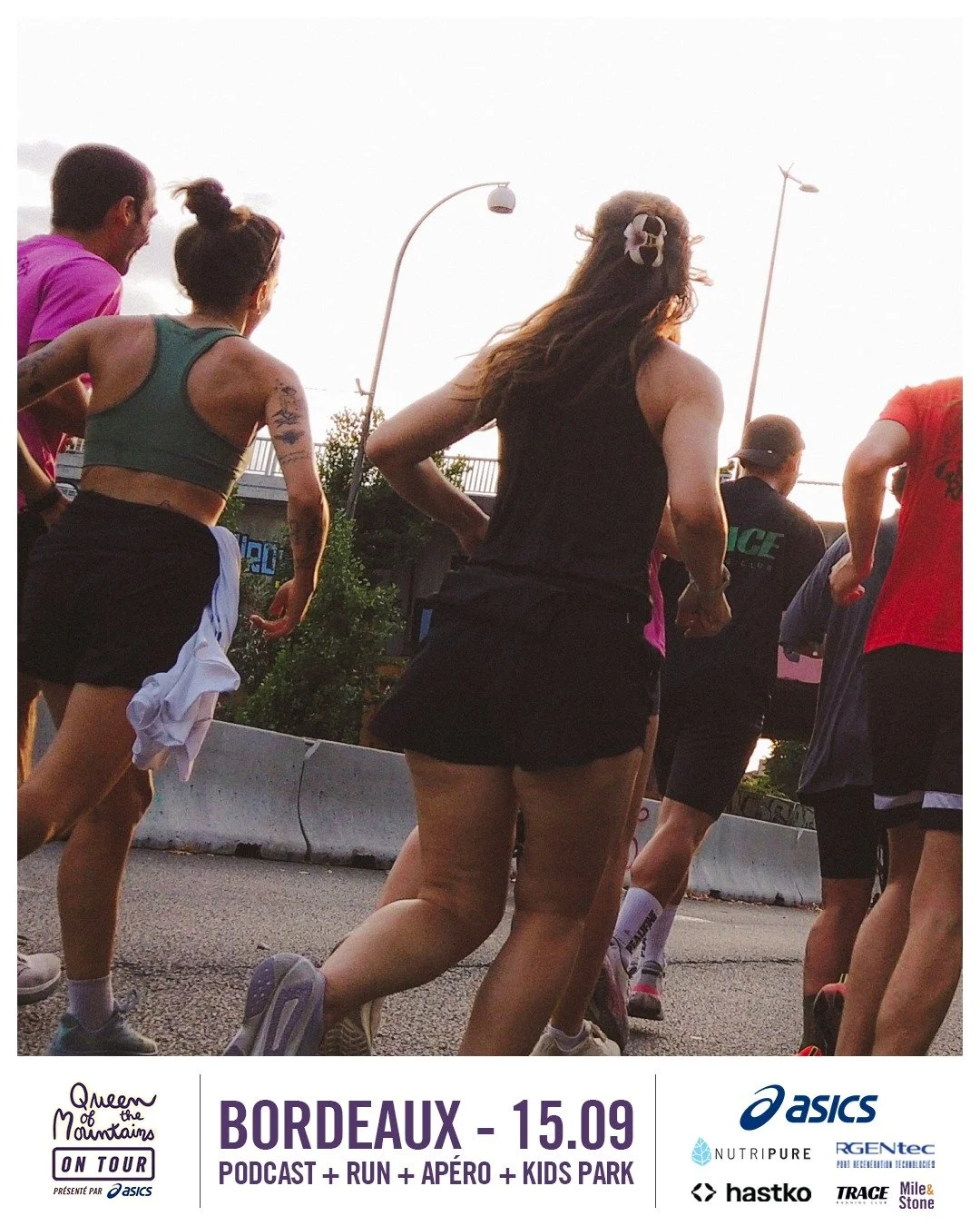 Bordeaux : la trace est pr&ecirc;te 🏃&zwj;♀️🏃&zwj;♂️

@trace__running Club prend les commandes du run test pour notre escale bordelaise du Queen of the Mountains / On Tour !

Leur &eacute;quipe encadrera les diff&eacute;rents groupes d'allure pour 